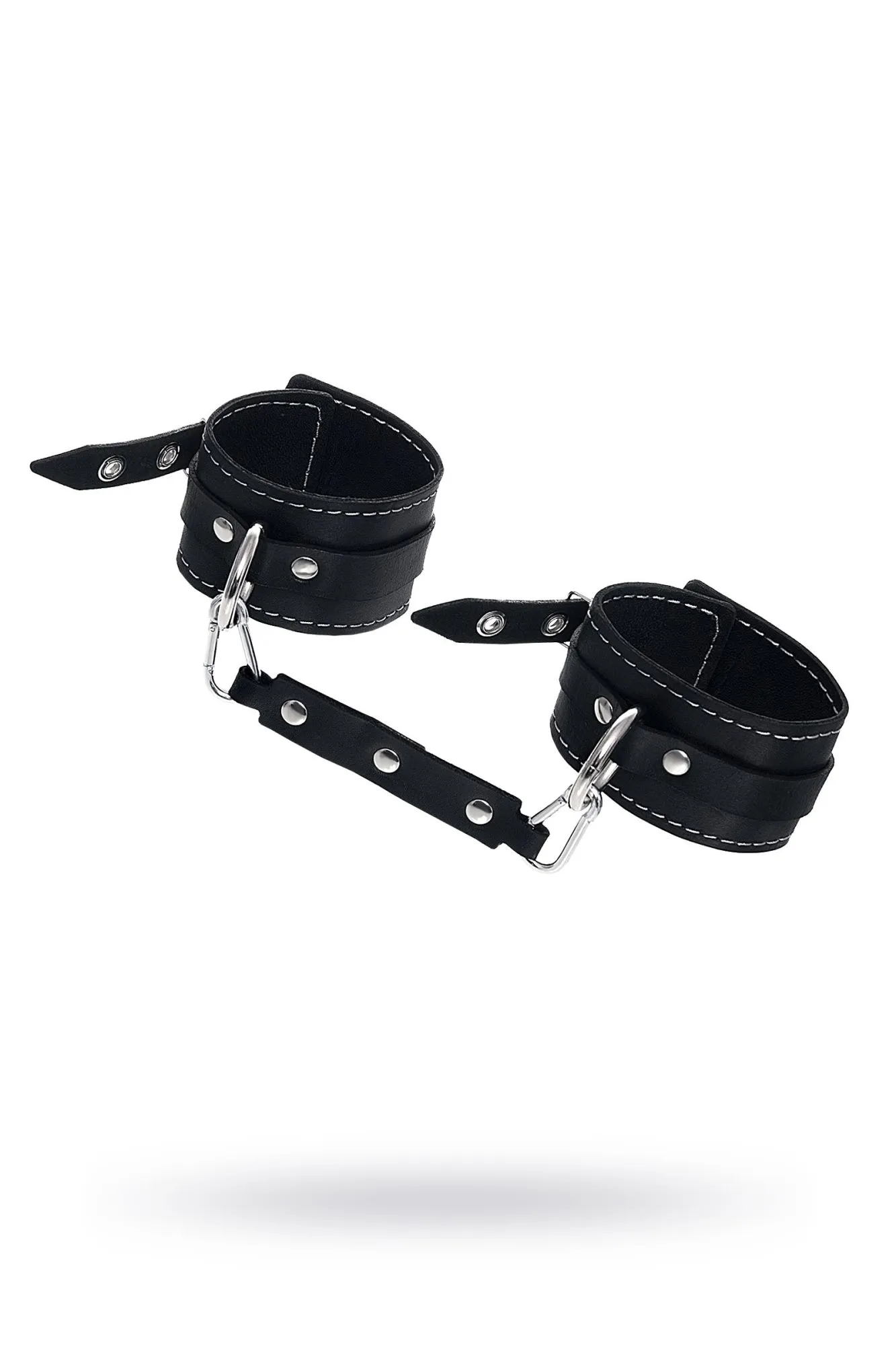 оковы pecado bdsm, двухслойные с белой строчкой, натуральная кожа, черные в Симферополе