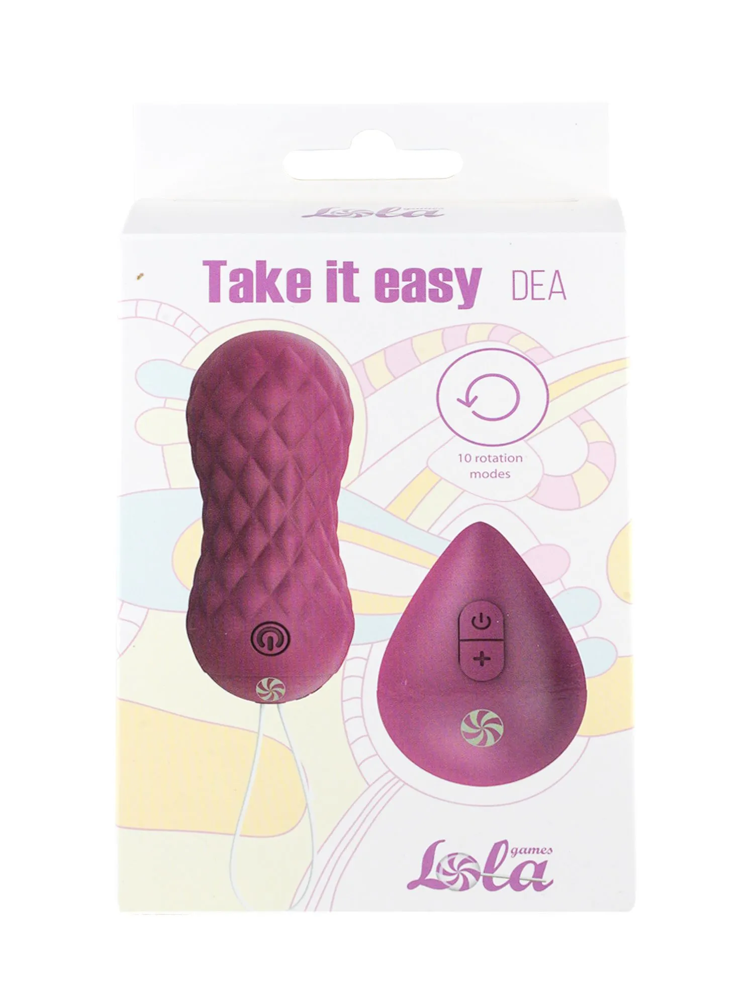 вращающиеся виброшарики на пульте take it easy dea purple 9021-06lola в Симферополе