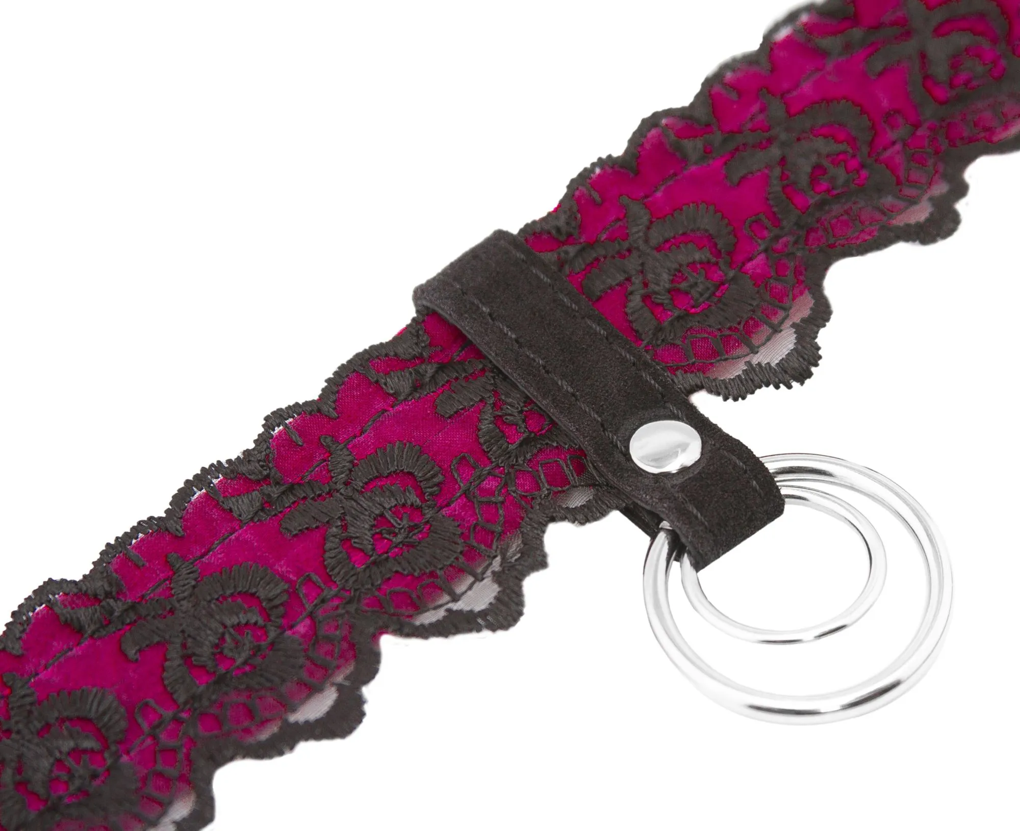 чокер pinkrabbit шарм кружевной со стразами, черно-красный в Симферополе