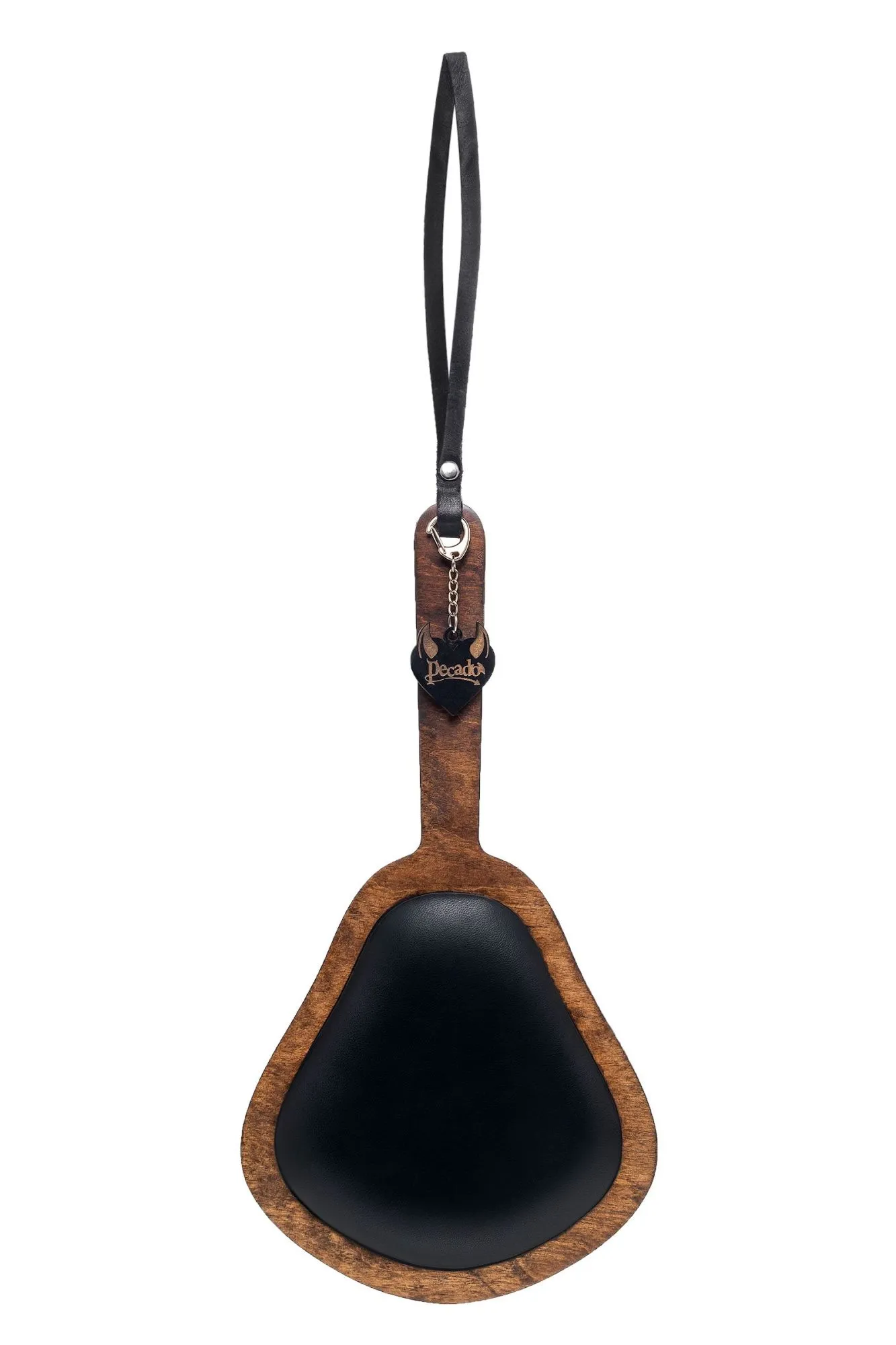 паддл pecado bdsm, большой с мягкой подушечкой, натуральная кожа и дерево, чёрный в Симферополе