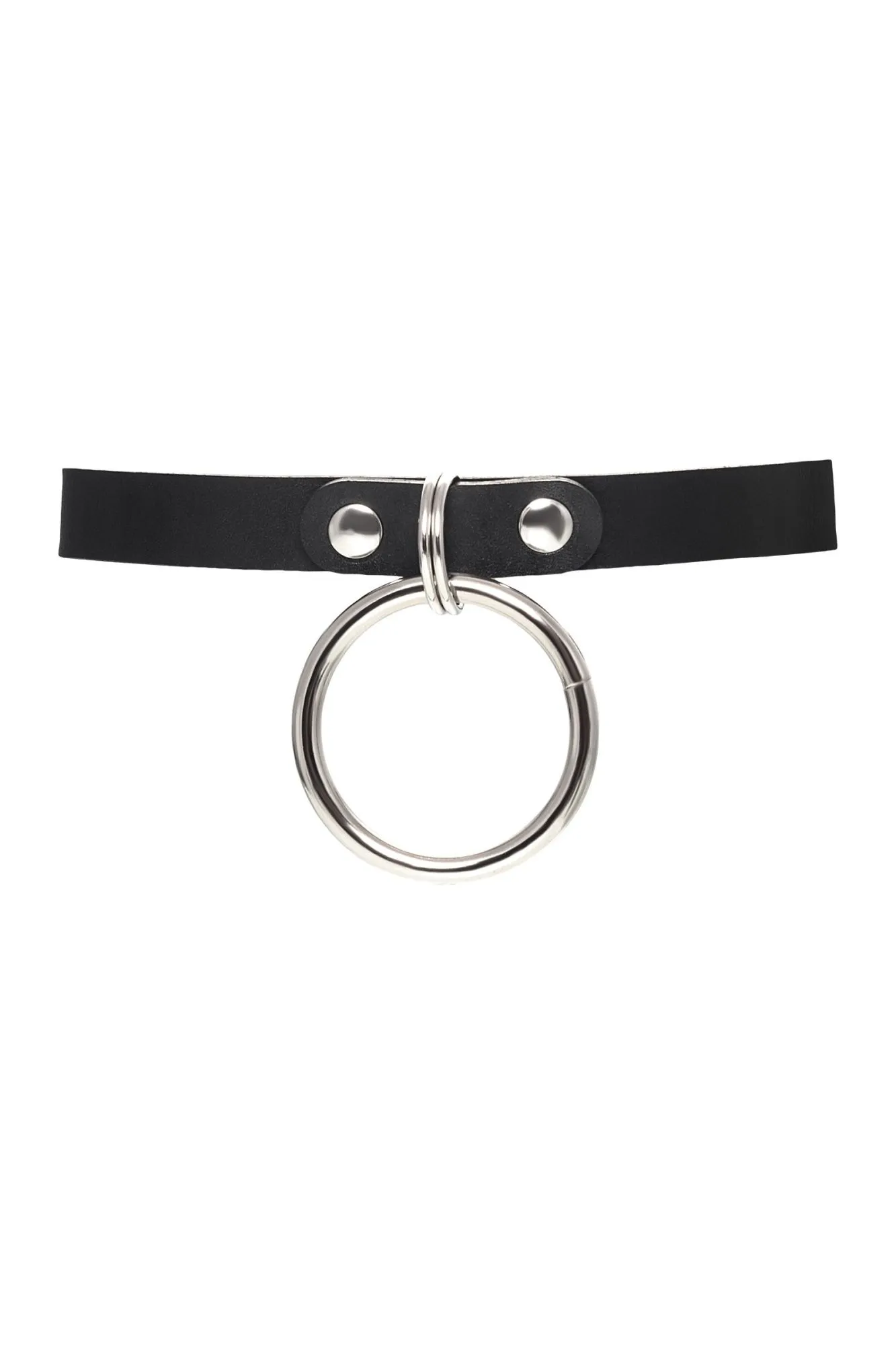 чокер pecado bdsm, с круглым кольцом, модель 2, натуральная кожа, чёрный в Симферополе