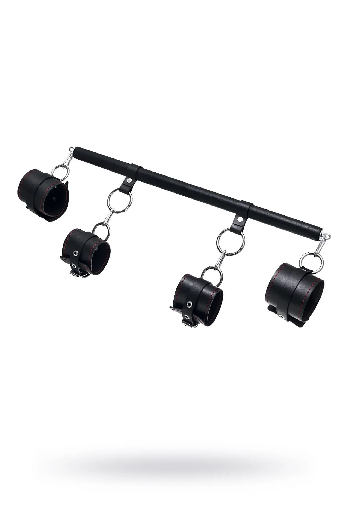 бондажный набор pecado bdsm, 4 точки фиксации, распорка, наручники, оковы, натуральная кожа, черный в Симферополе