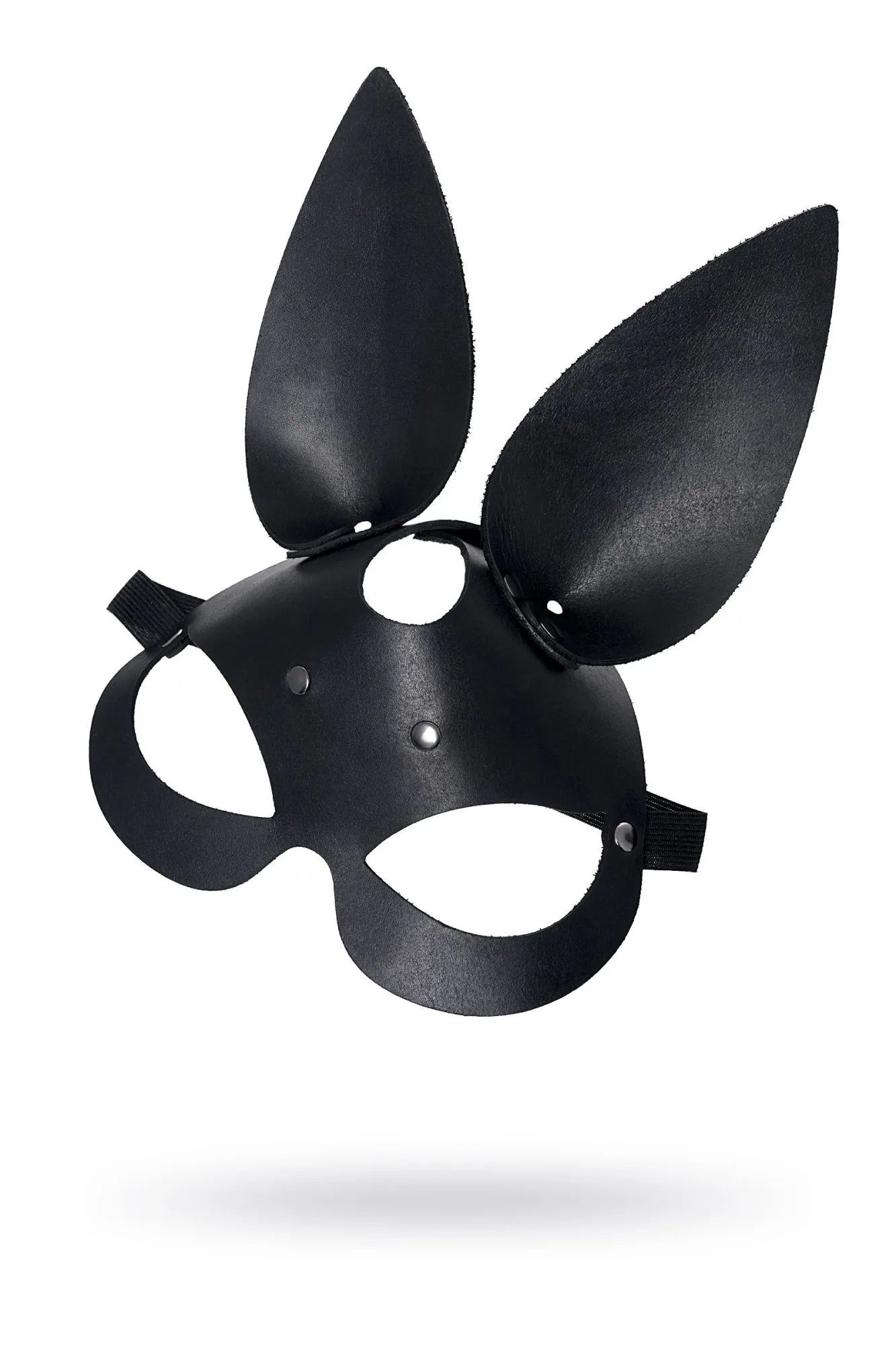 маска pecado bdsm, с ушками зайки, натуральная кожа, черный в Симферополе