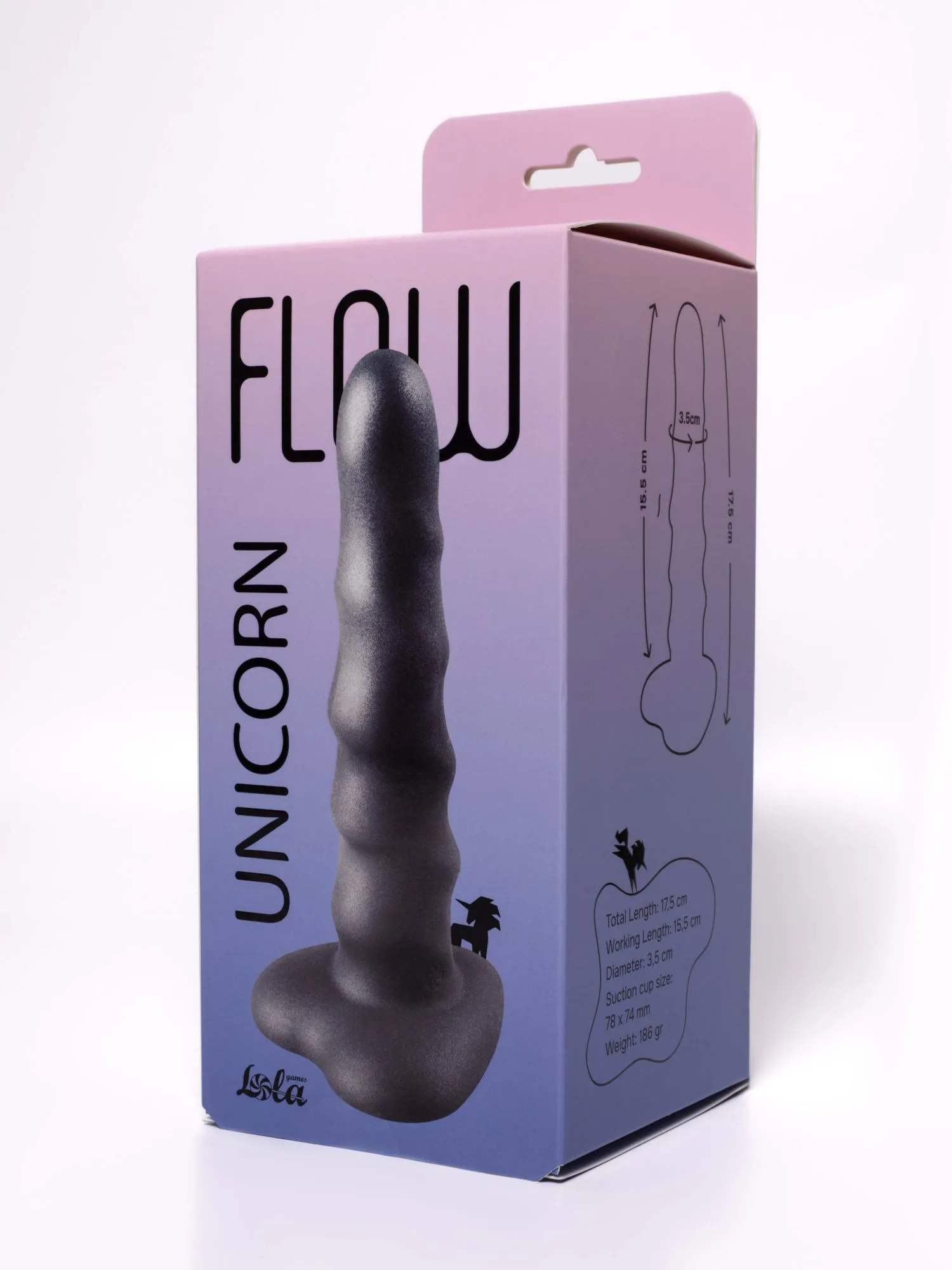 нереалистичный дилдо unicorn black 2043-03lola в Симферополе