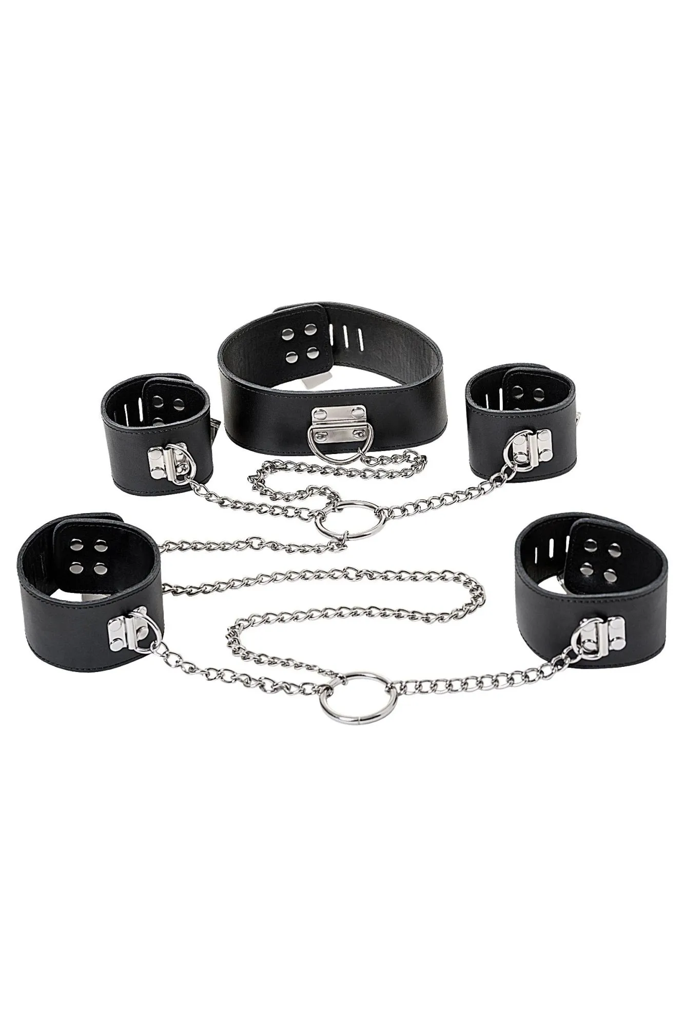 комплект бондажный toyfa theatre, кожанный, черный в Симферополе