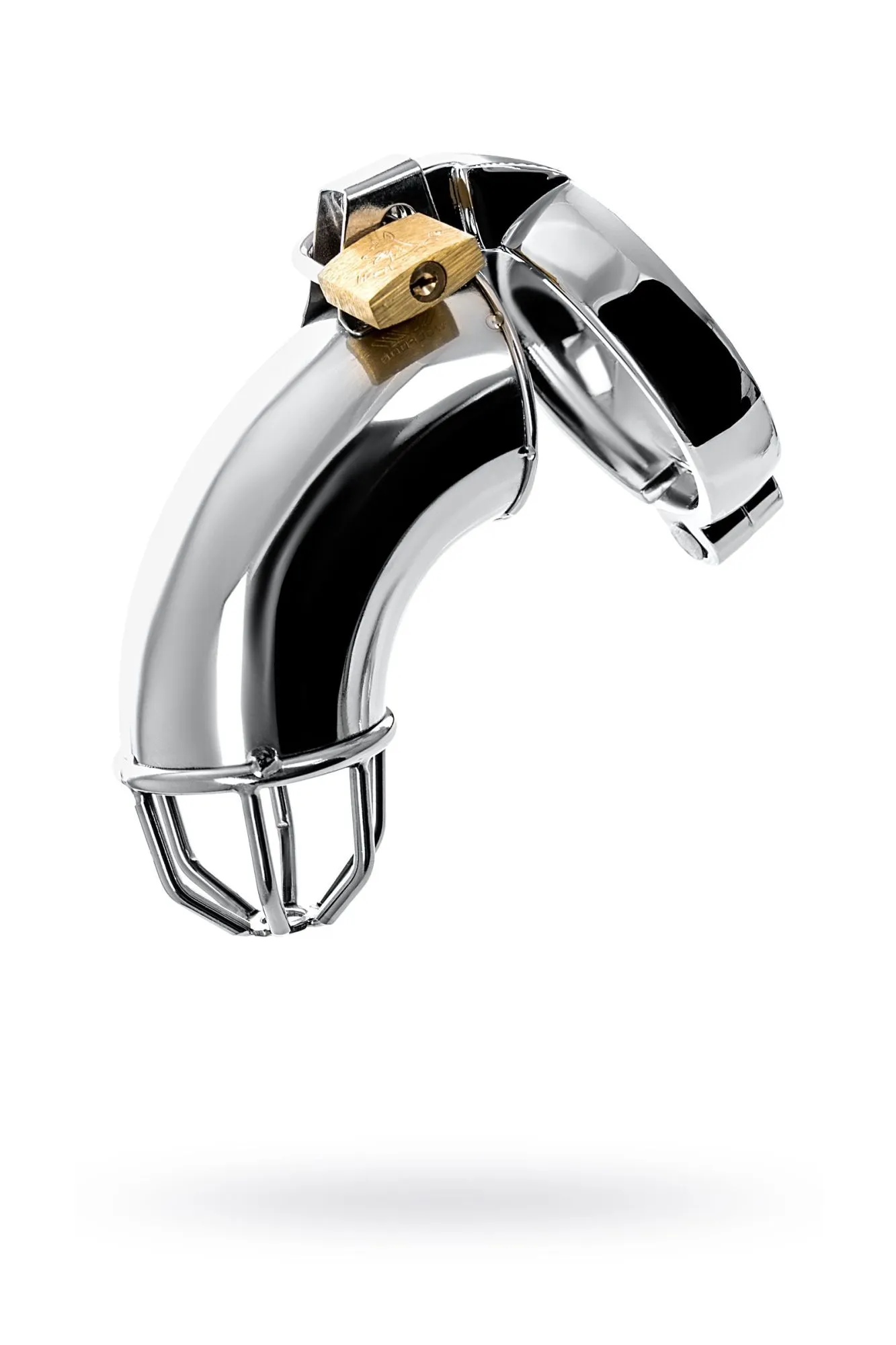 пояс верности мужской toyfa metal с открытой головкой, серебряный, 13 см в Симферополе