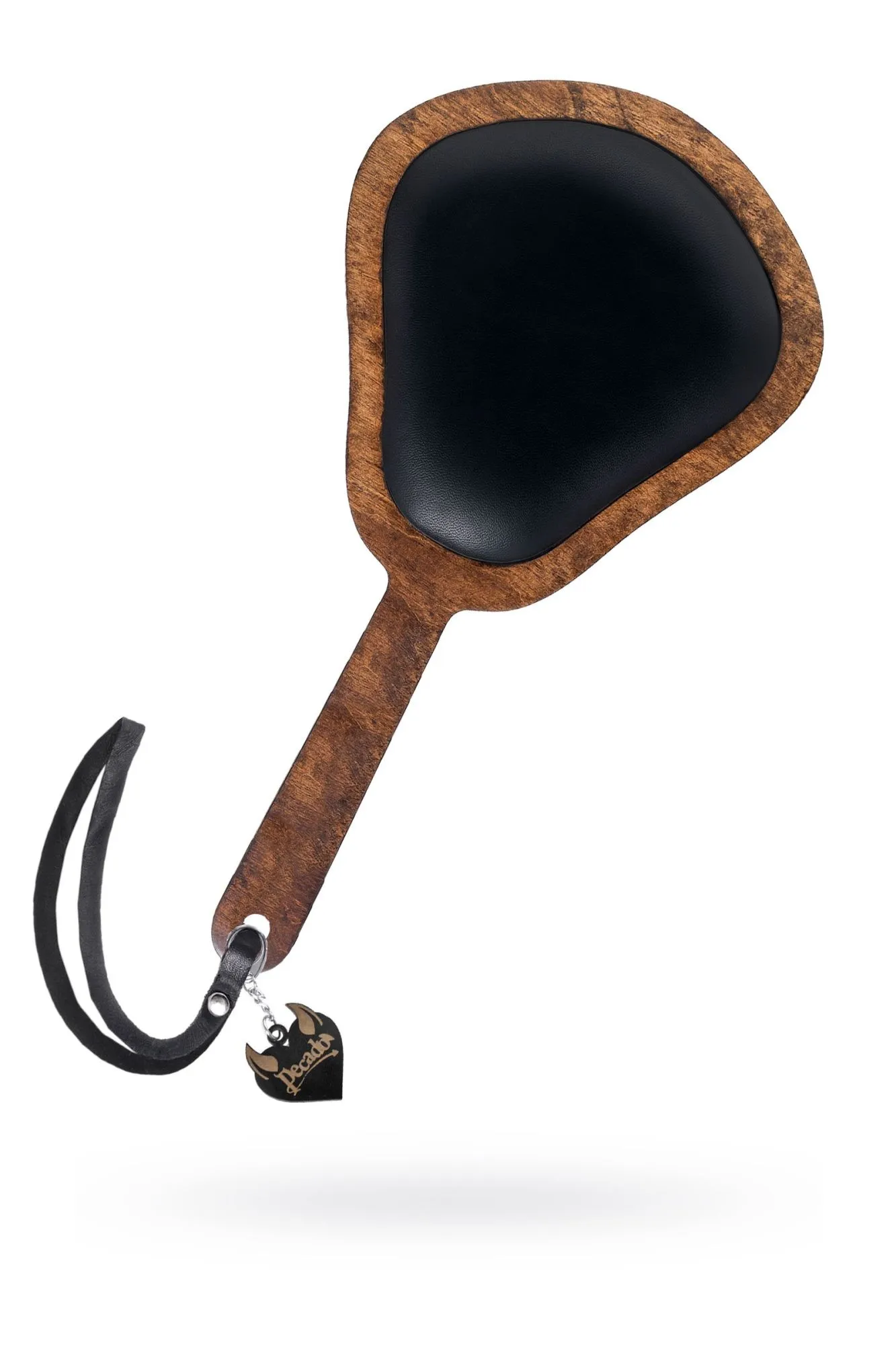 паддл pecado bdsm, большой с мягкой подушечкой, натуральная кожа и дерево, чёрный в Симферополе