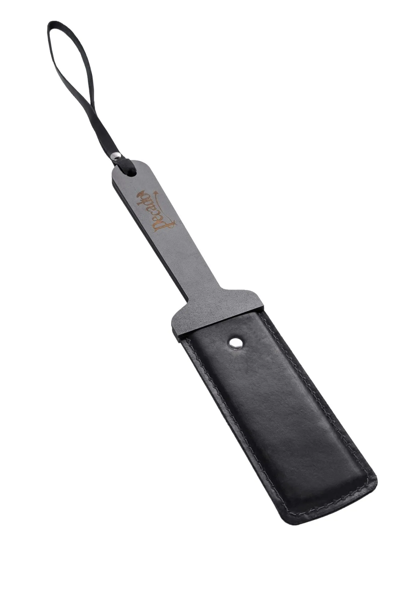 паддл pecado bdsm, твердый, натуральная кожа и дерево, черный в Симферополе