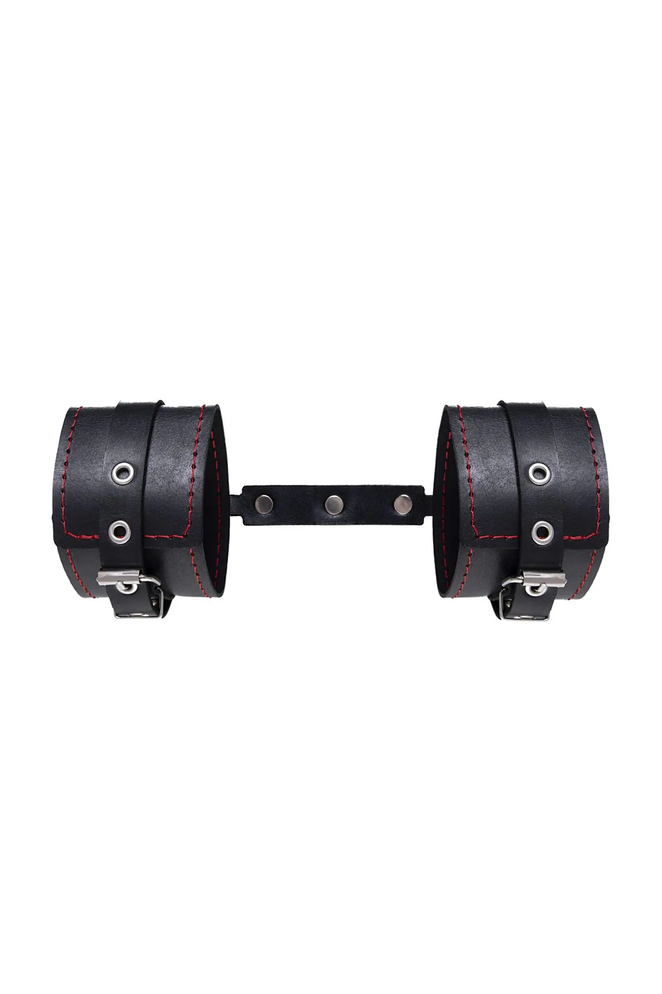 оковы pecado bdsm, однослойные с контрастной строчкой, натуральная кожа, черные в Симферополе