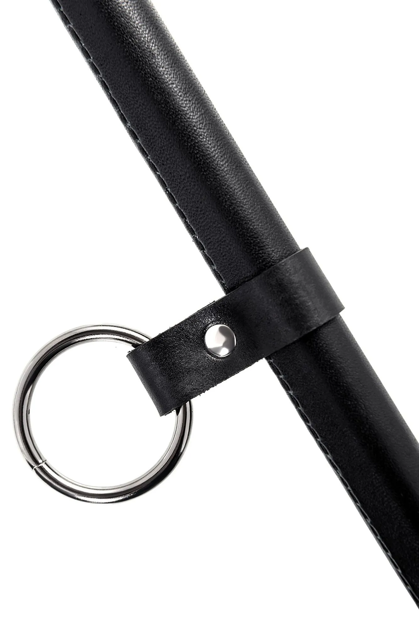 распорка большая для фиксации pecado bdsm, с кольцом, натуральная кожа и дерево, черная в Симферополе