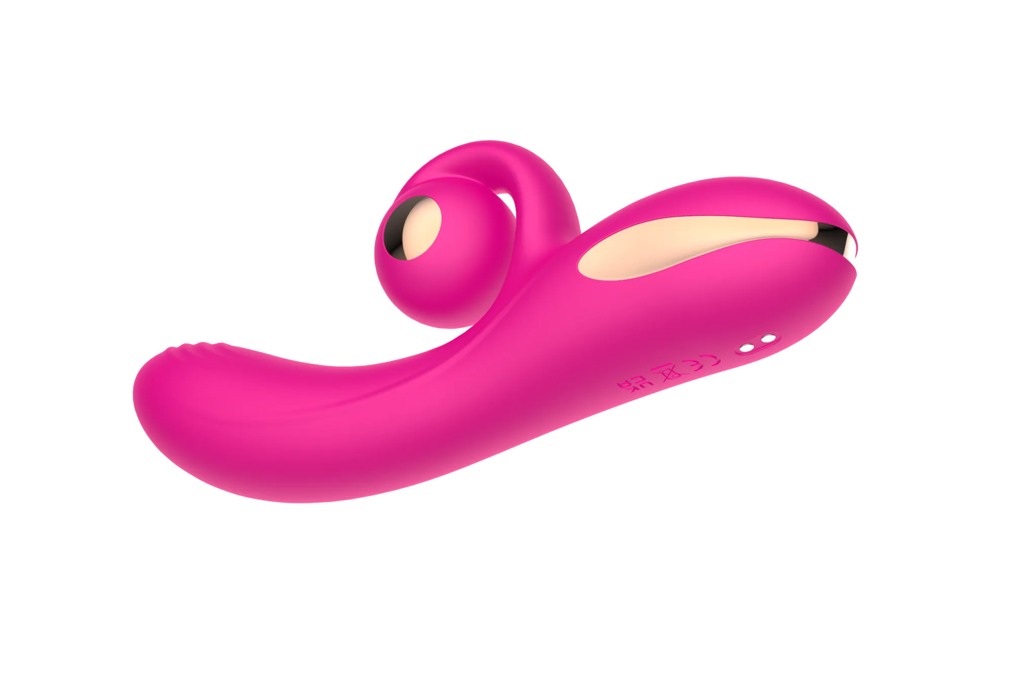 силиконовый вибратор-кролик с функцией вращения sw3052-hot-pink в Симферополе