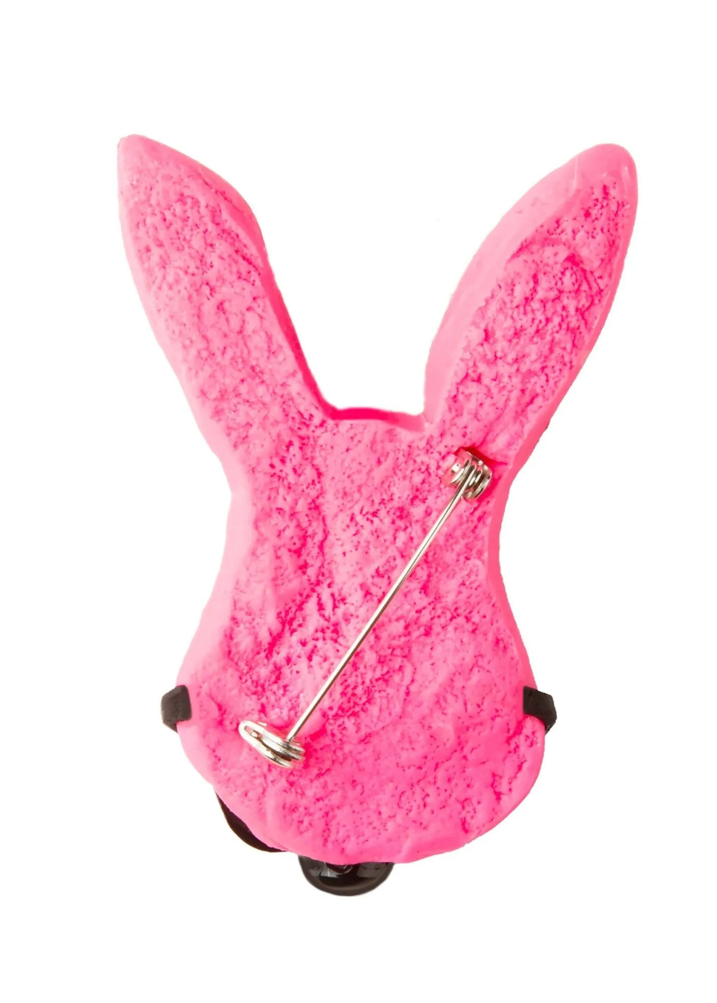 брошь розовый кролик с черным кляпом на булавке в Симферополе