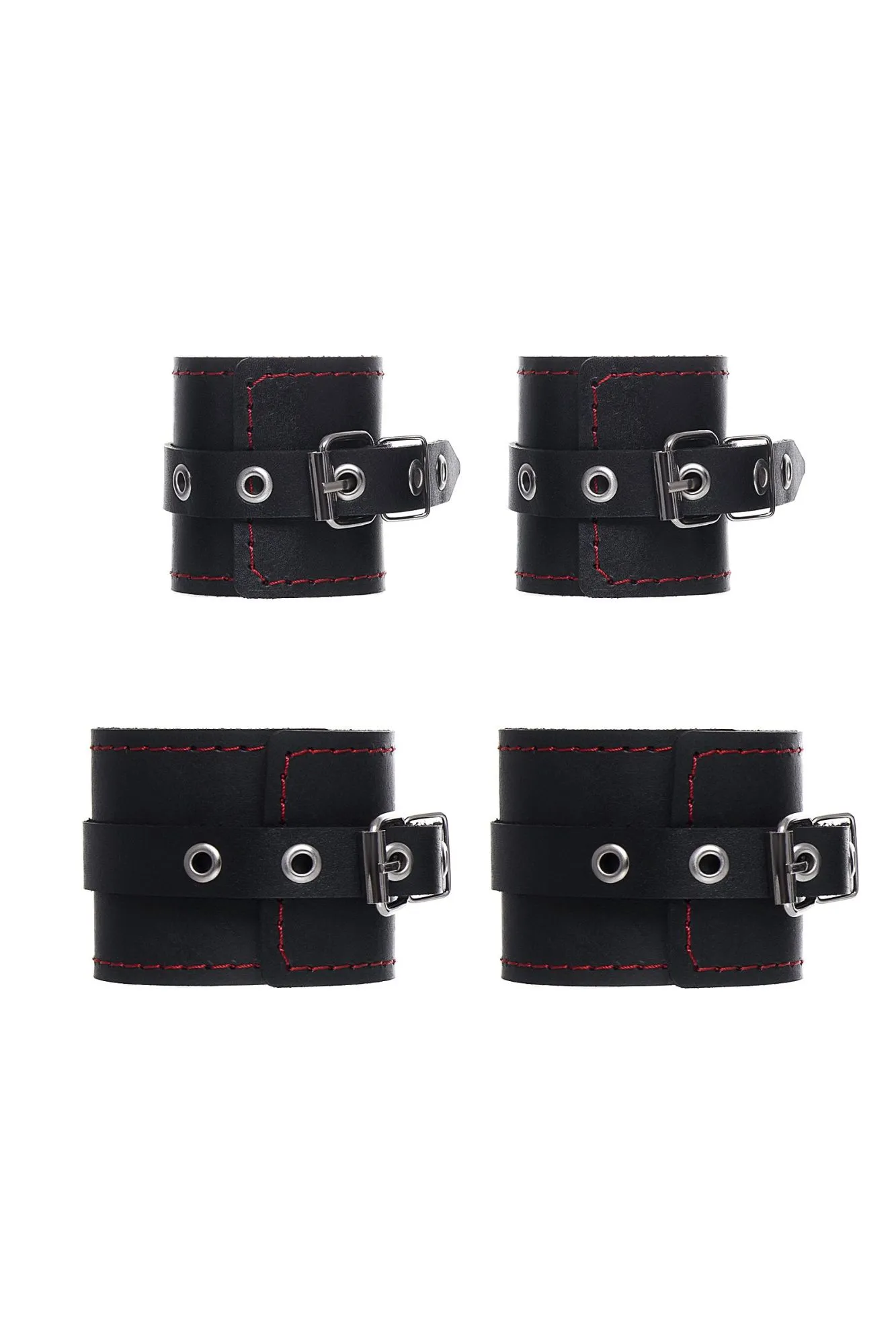 бондажный набор pecado bdsm, сцепка, наручники, оковы, натуральная кожа, черный в Симферополе