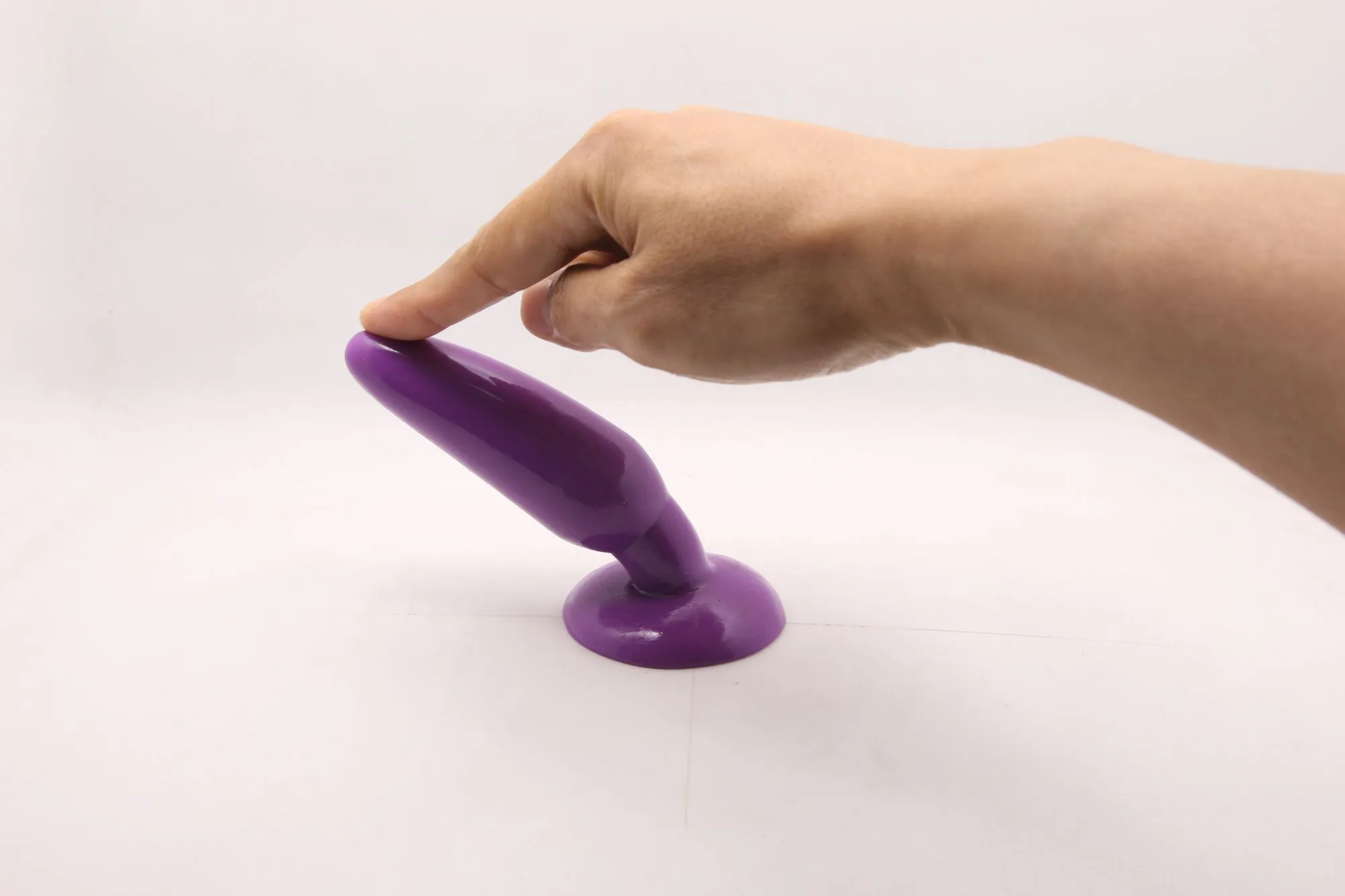 анальная пробка с присоской 3,7 см purple bi-017001r в Симферополе