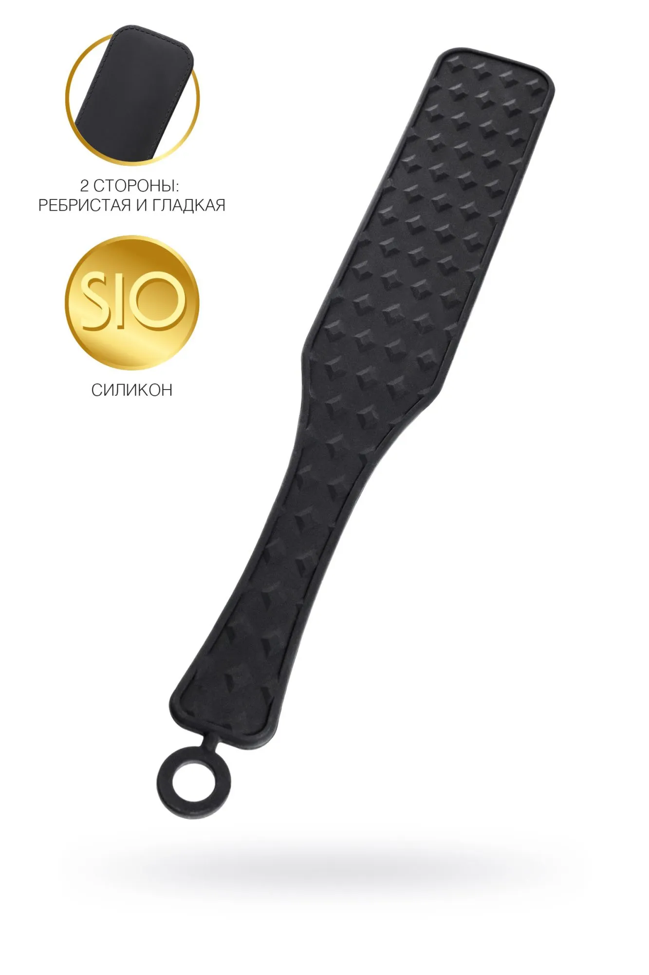 шлепалка toyfa theatre, силикон, черная, 37,5 см в Симферополе