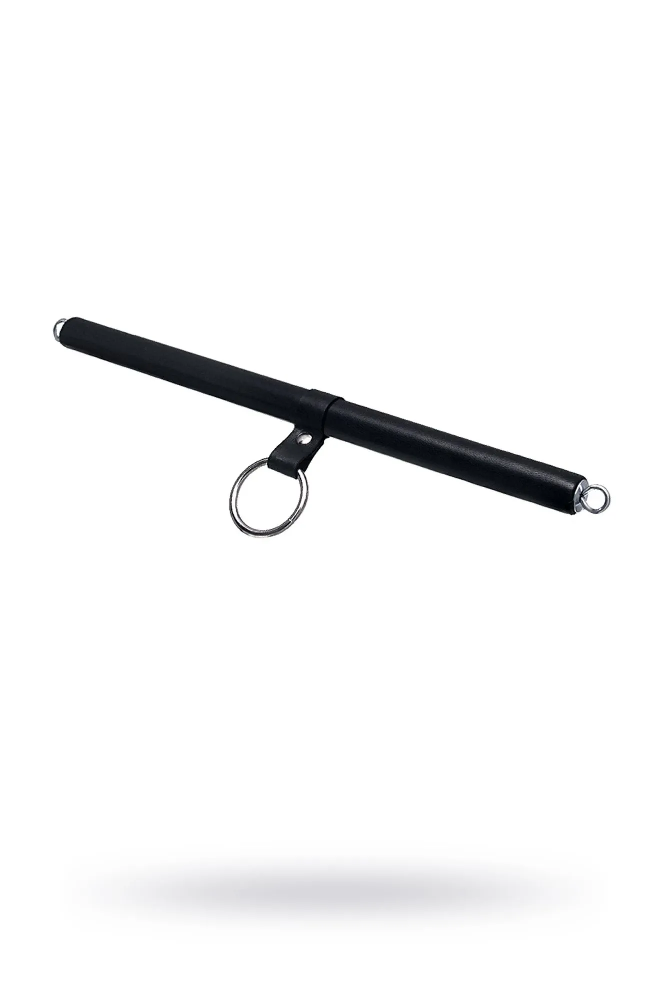 распорка маленькая для фиксации pecado bdsm, с кольцом, натуральная кожа и дерево, черная в Симферополе