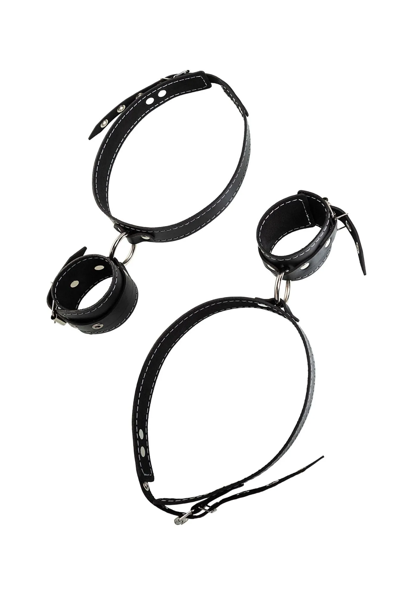 бондажная система pecado bdsm, для фиксации рук к ногам, натуральная кожа, черная в Симферополе