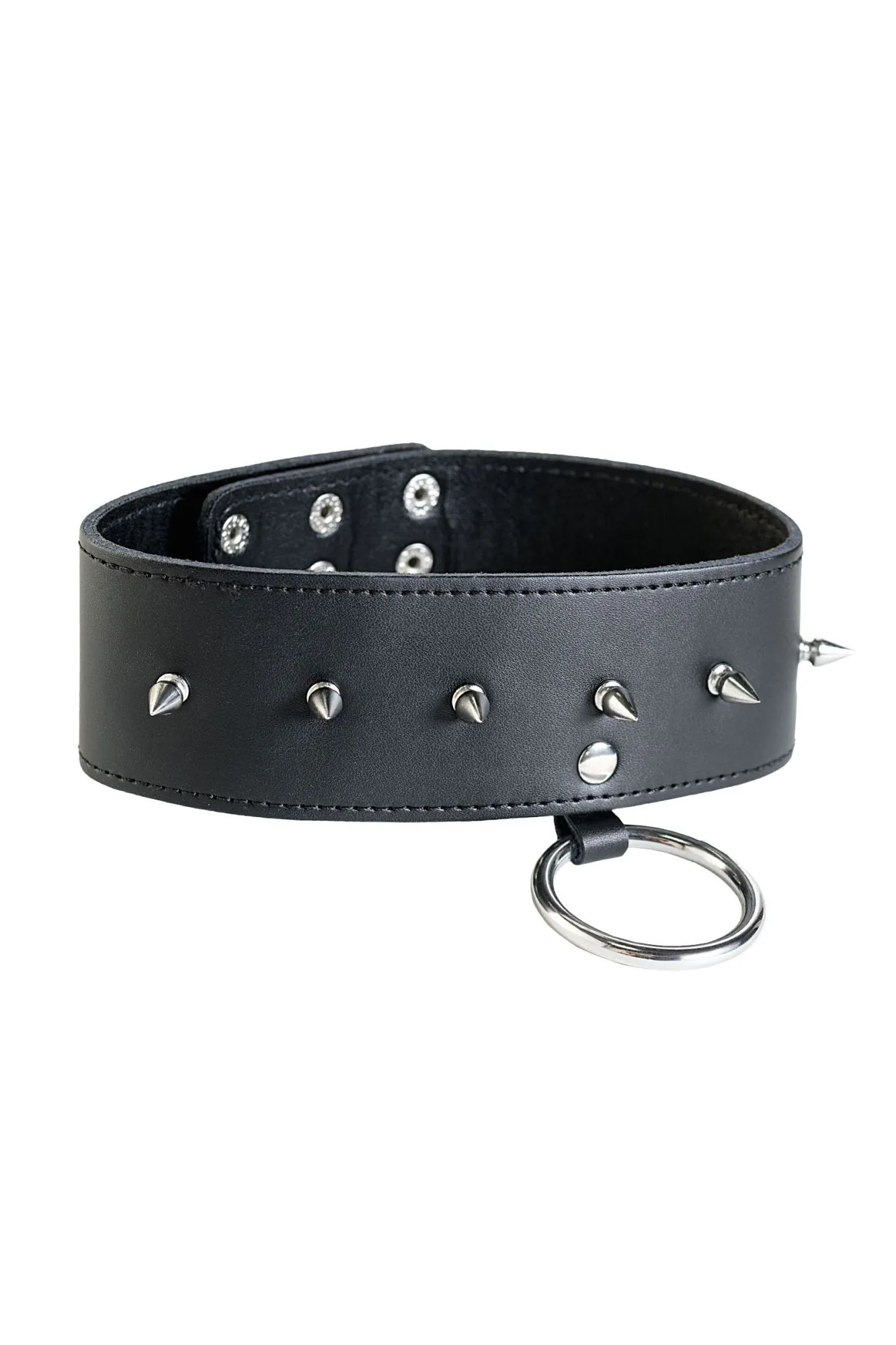 ошейник toyfa theatre кожаный с шипами, черный в Симферополе