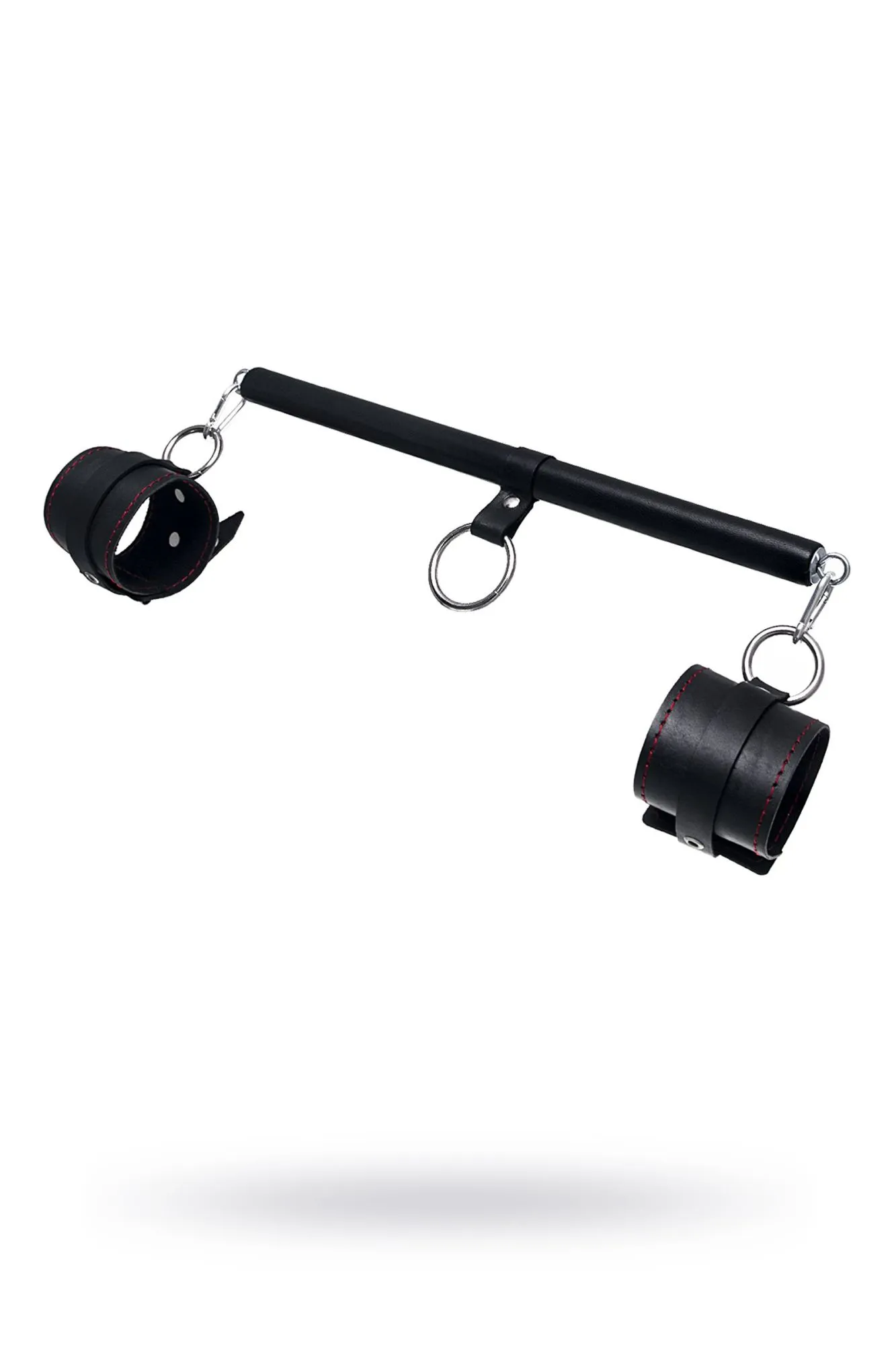 бондажный набор pecado bdsm, 3 точки фиксации, распорка, наручники, натуральная кожа, черный в Симферополе