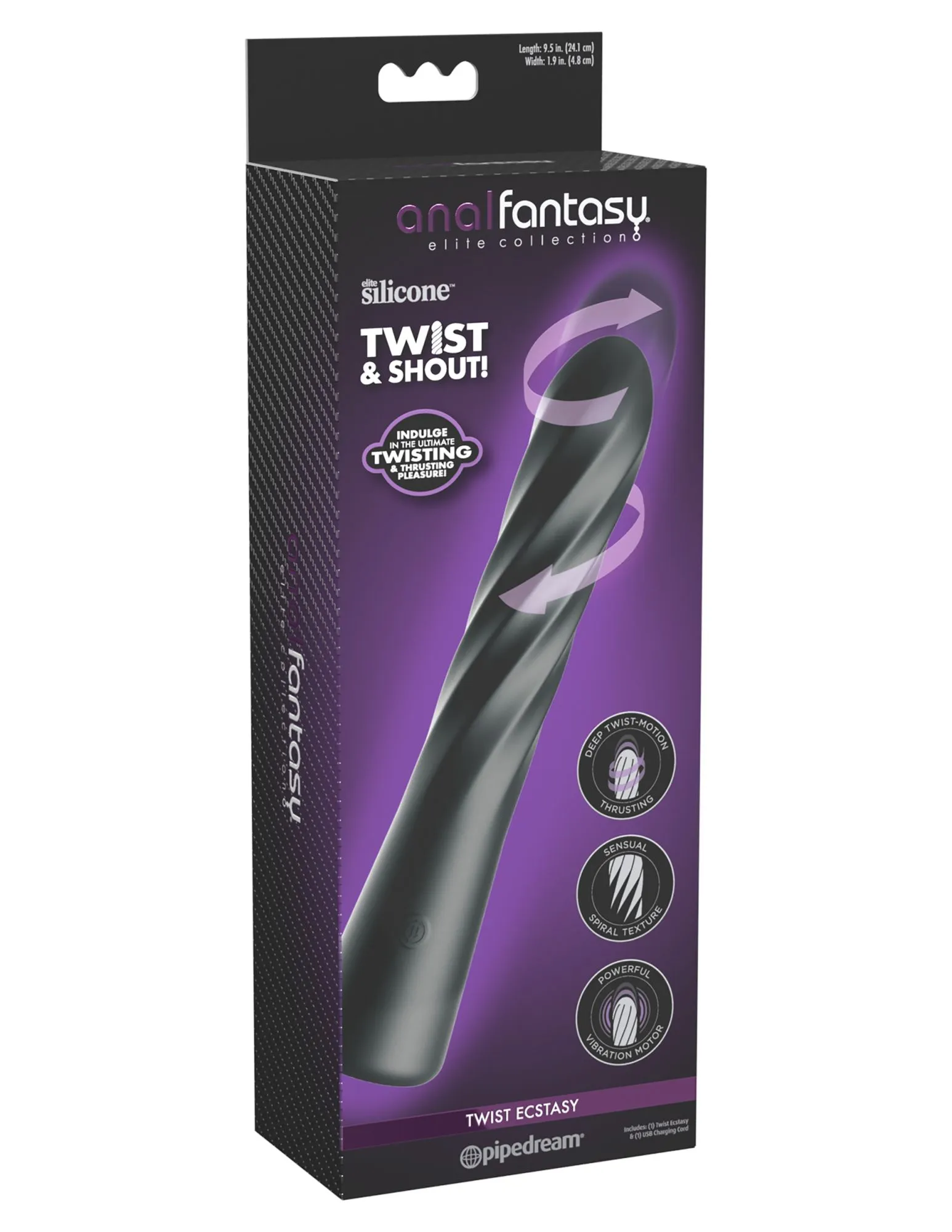 анальный вибростимулятор с вращением и фрикциями twist ecstasy 480023pd в Симферополе