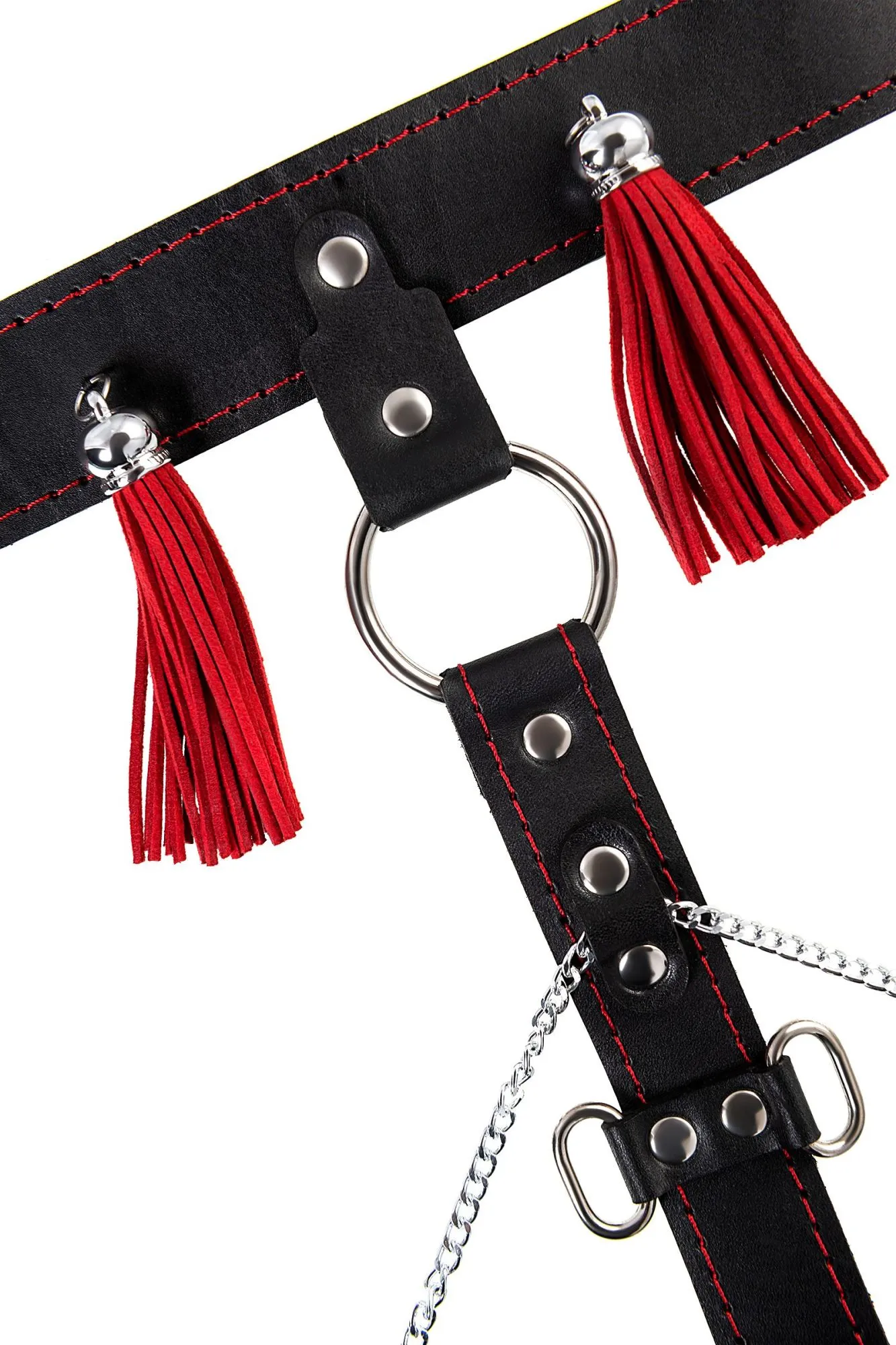 сбруя для фиксации шеи и рук pecado bdsm, с зажимами для сосков, натуральная кожа, черная в Симферополе