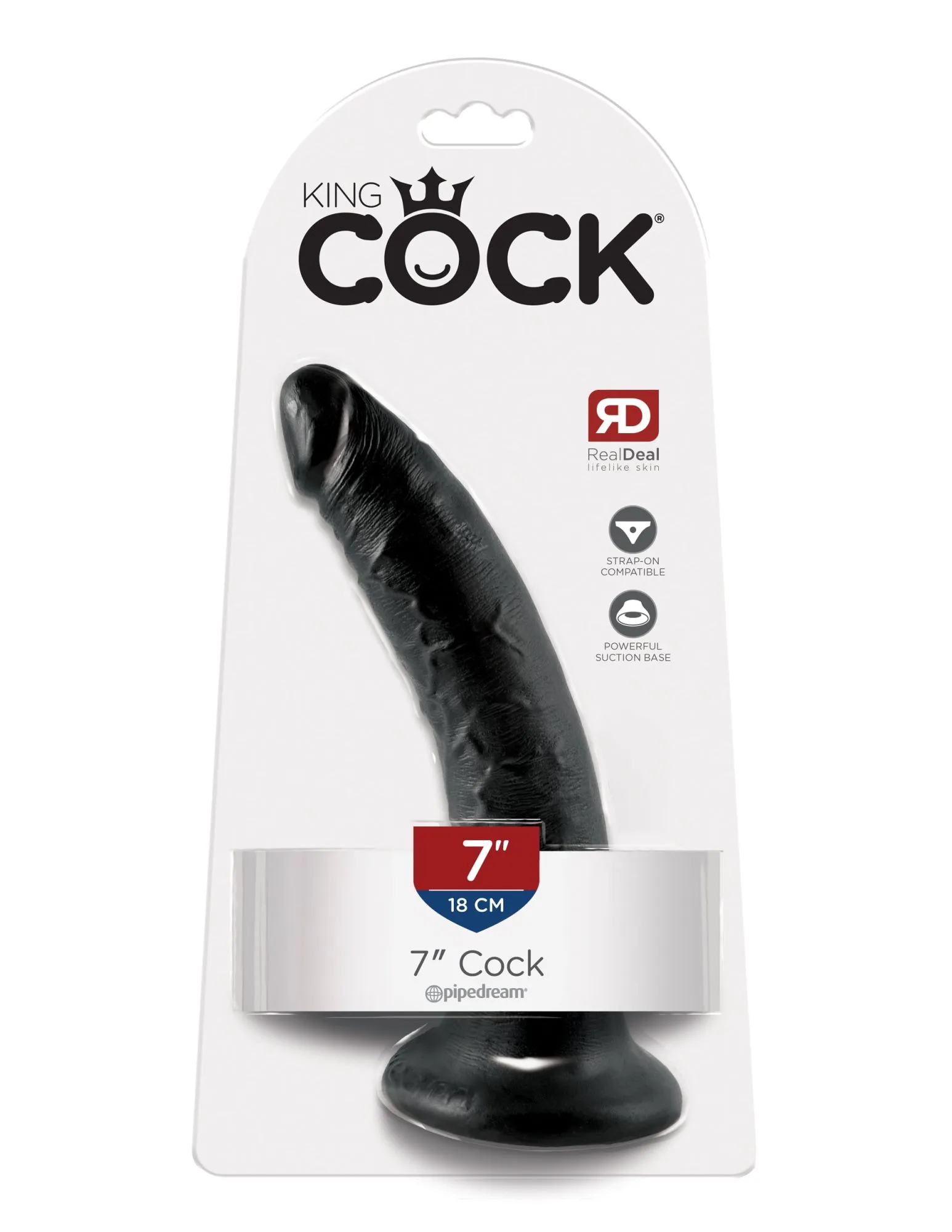 фаллоимитатор king cock 7" cock - черный pipedream 550223pd в Симферополе