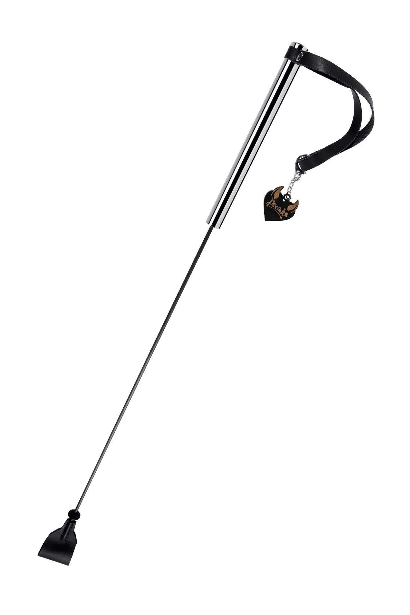 стек pecado bdsm, с металлической рукоятью, натуральная кожа, чёрный в Симферополе