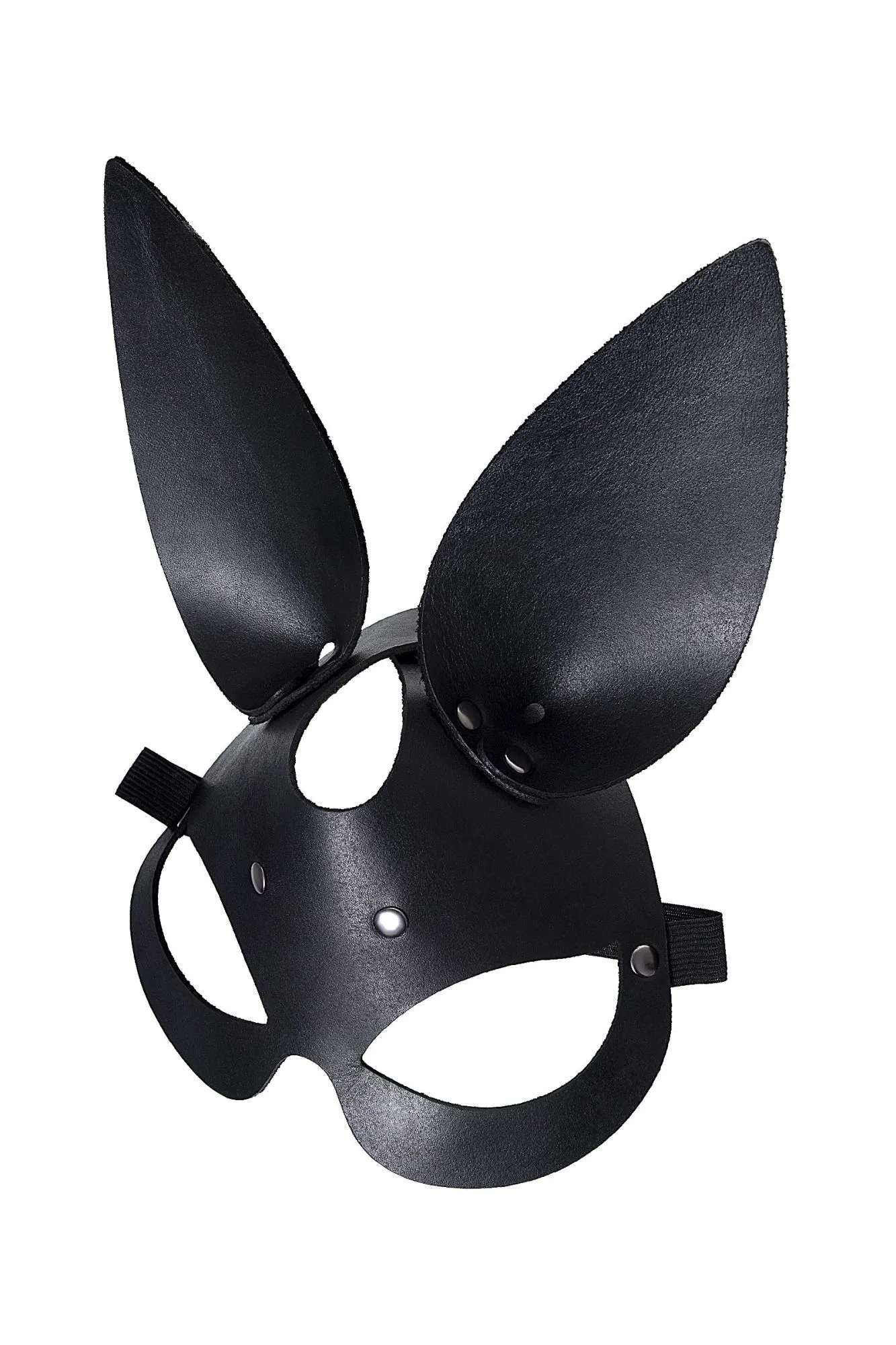 маска pecado bdsm, с ушками зайки, натуральная кожа, черный в Симферополе