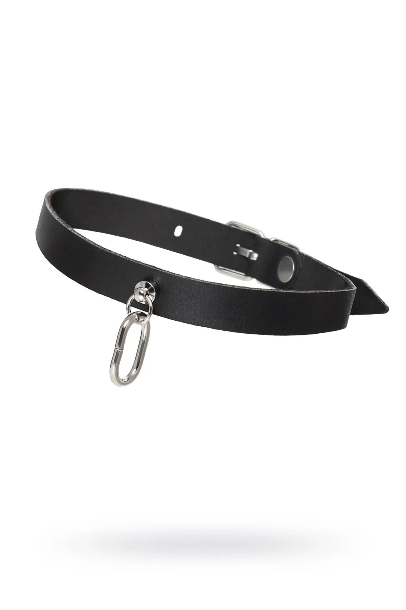 чокер pecado bdsm, с овальным кольцом, натуральная кожа, чёрный в Симферополе