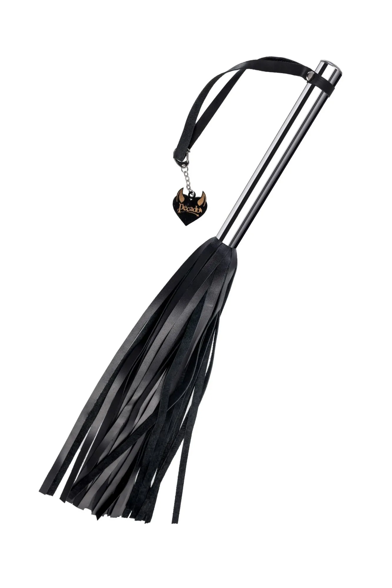 плеть большая pecado bdsm, металлическая рукоять, чёрные хлысты, натуральная кожа в Симферополе