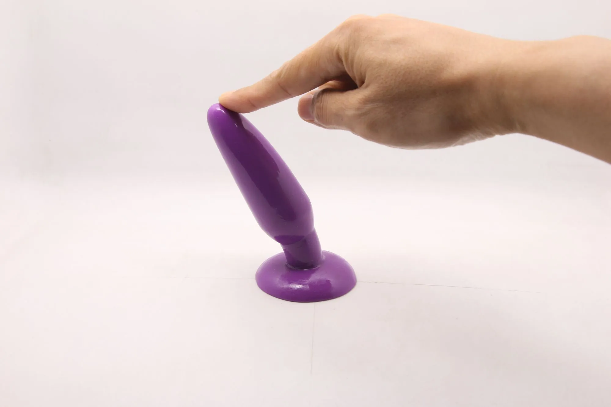 анальная пробка с присоской 3,7 см purple bi-017001r в Симферополе