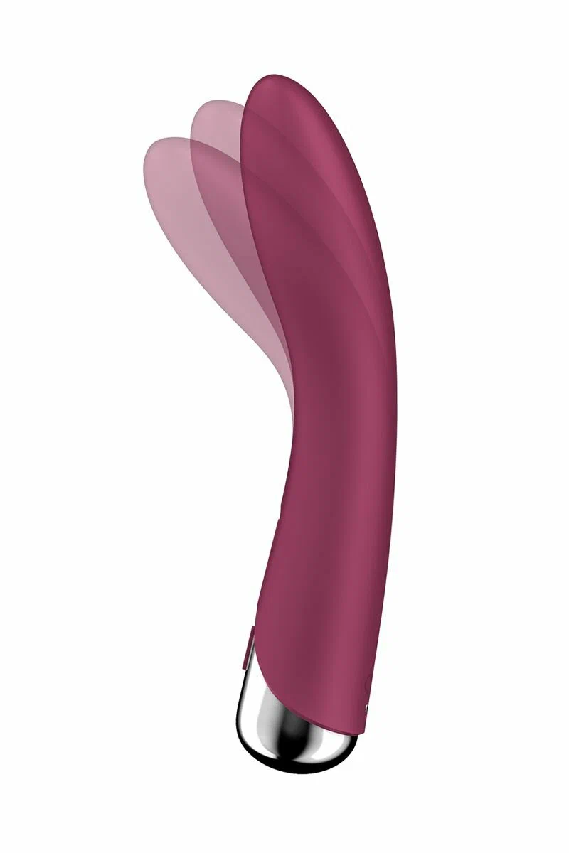 вибратор для точки g  с ротацией satisfyer spinning vibe 1, силикон, бордовый, 17,8 см в Симферополе