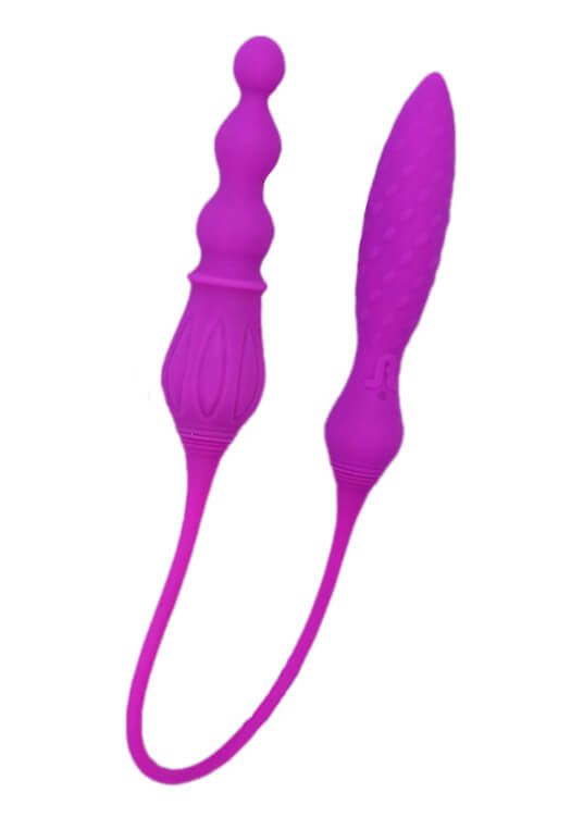 вибратор adrien lastic 2х со сменными насадками, фиолетовый в Симферополе