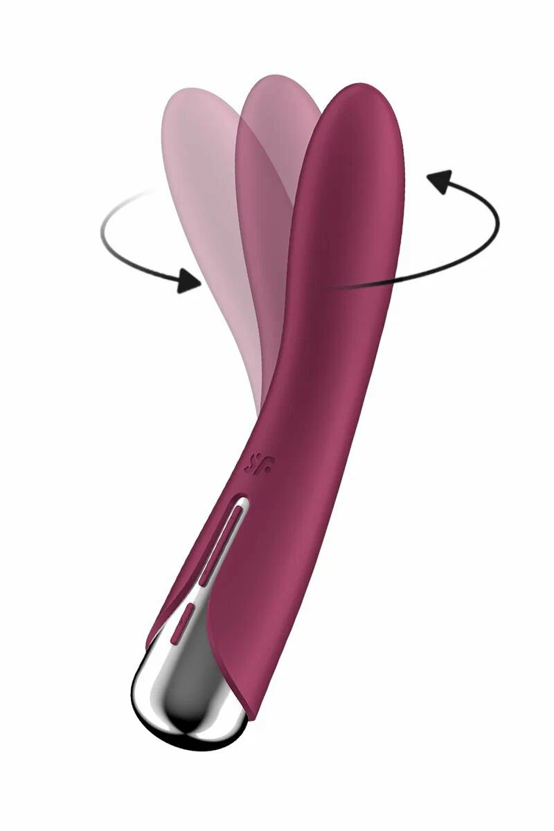 вибратор для точки g  с ротацией satisfyer spinning vibe 1, силикон, бордовый, 17,8 см в Симферополе