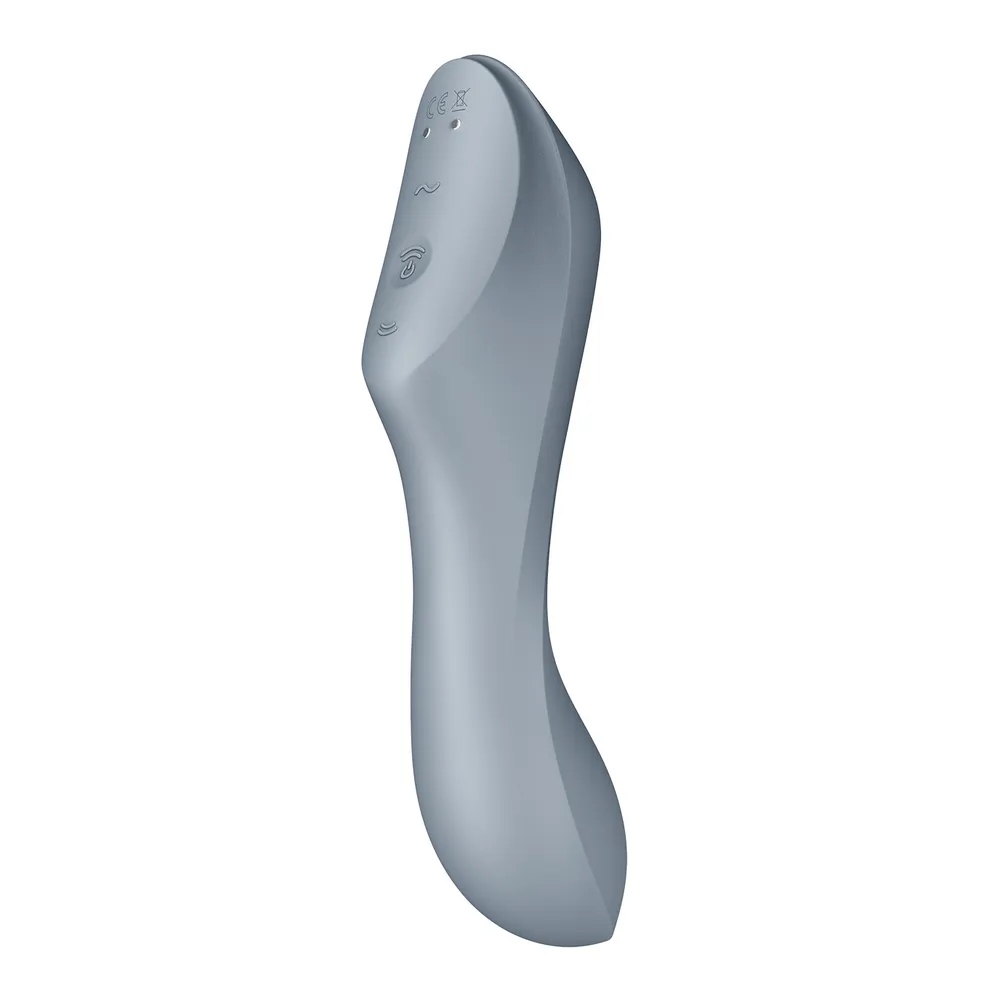вакуум-волновой бесконтактный стимулятор клитора satisfyer curvy trinity 3, серый в Симферополе