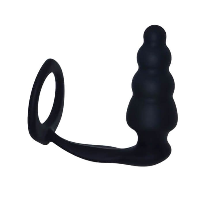 Анальная пробка Lovetoy Combo Master Cockring Plug, черная