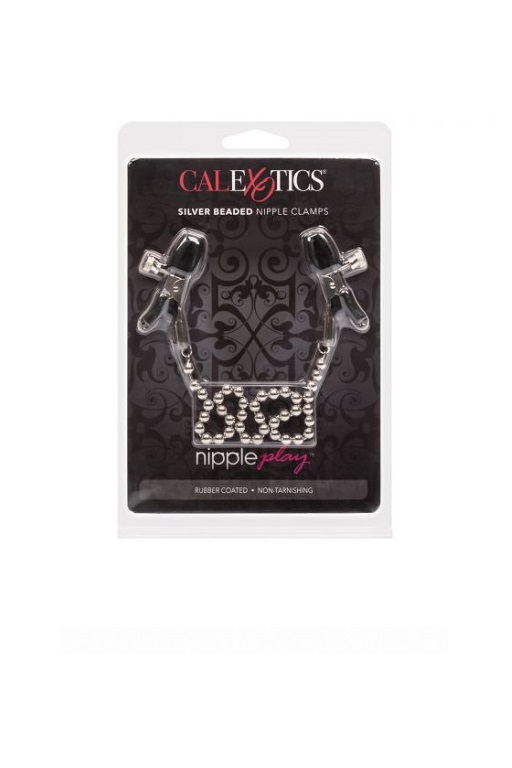 зажимы-прищепки (украшения) для сосков с цепочкой silver beaded nipple clamps в Симферополе