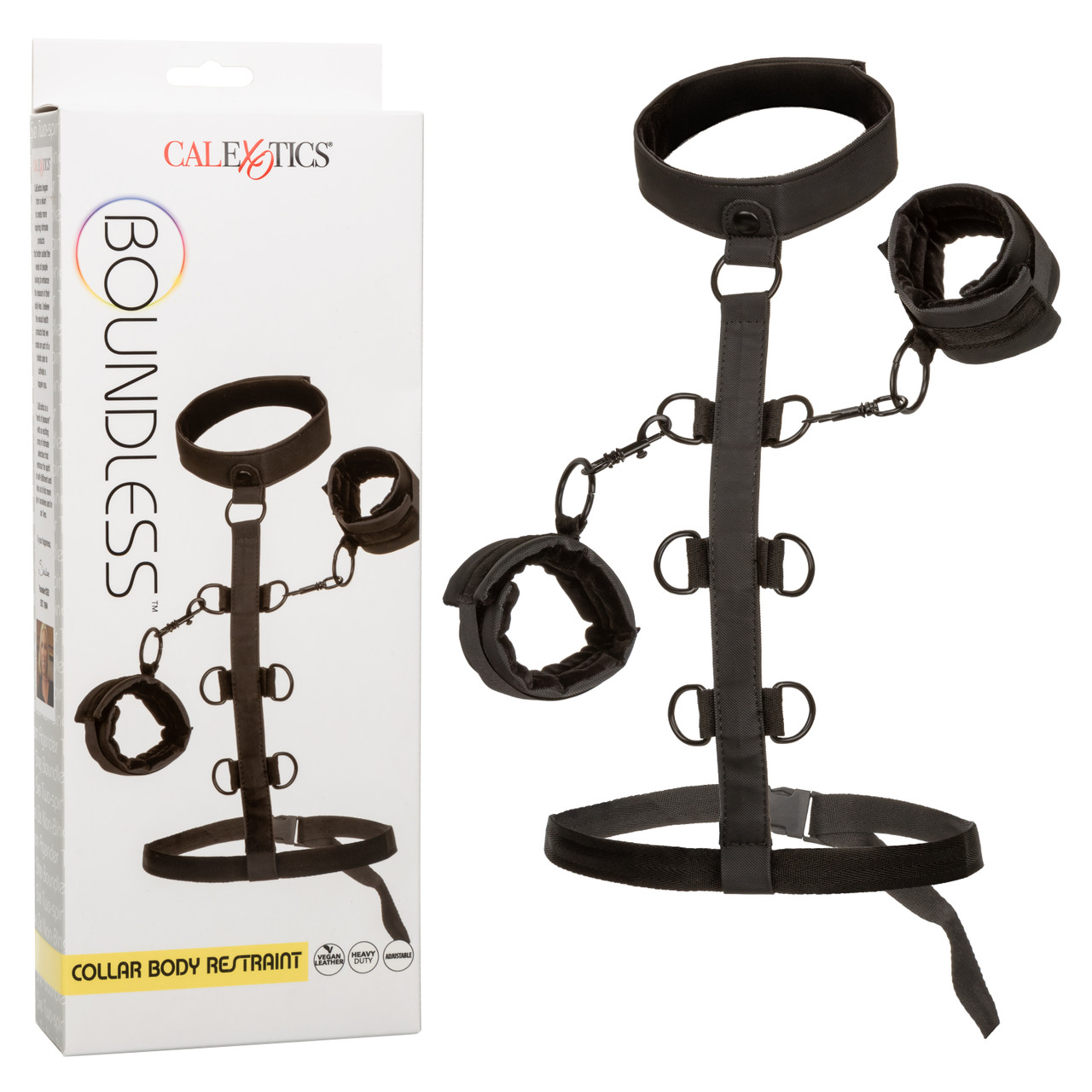 Бондаж нательный с ошейником и наручами BOUNDLESS COLLAR RESTRAINT