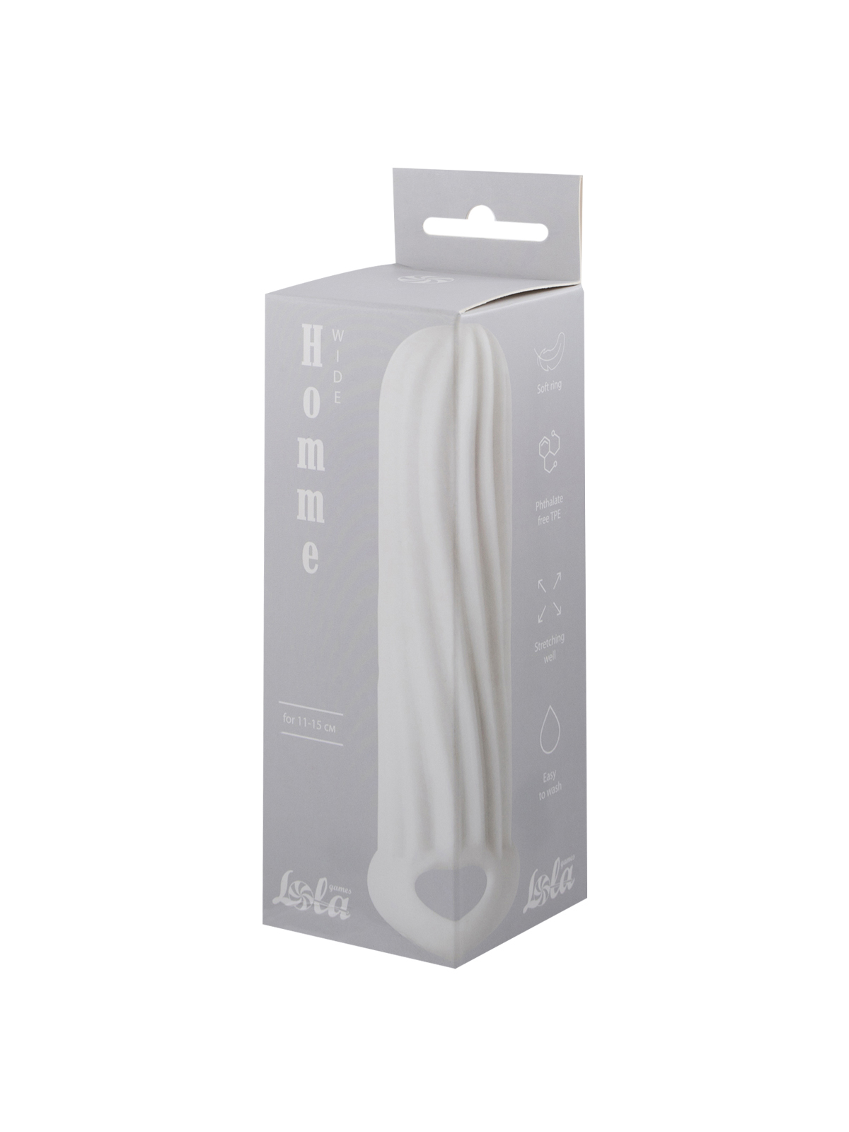 фаллоудлинитель homme wide white для 11-15 см 7007-01lola в Симферополе