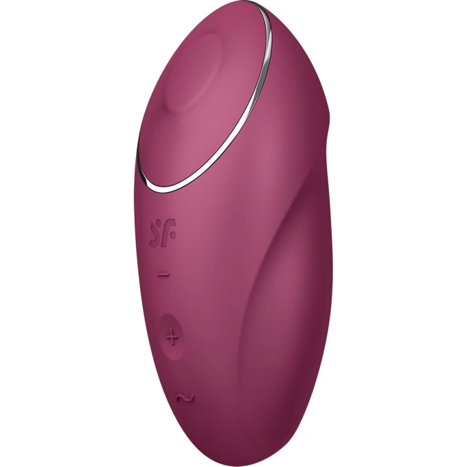 вибромассажер satisfyer tap & climax 1, силикон, бордовый, 11 см в Симферополе