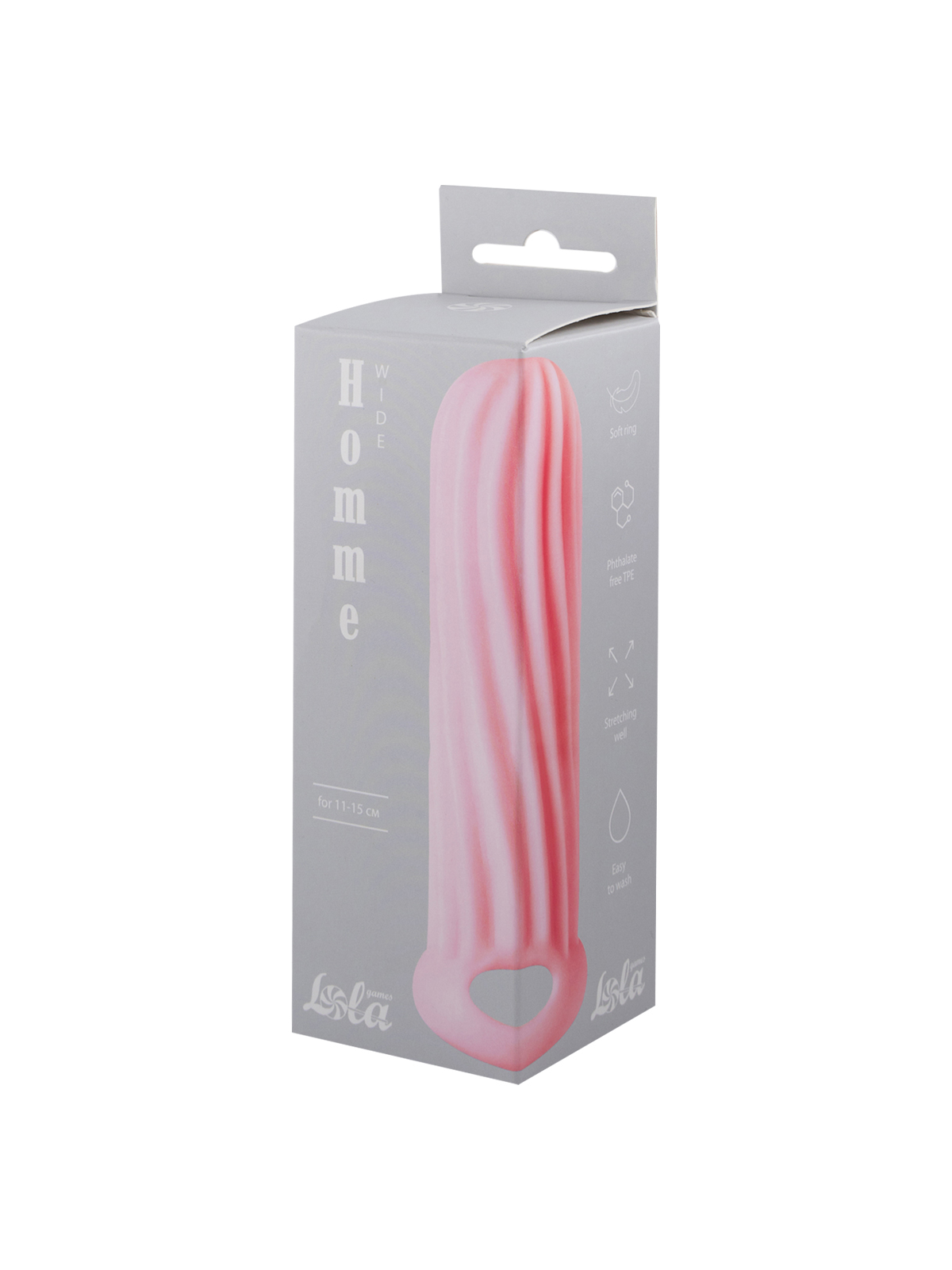 фаллоудлинитель homme wide pink для 11-15 см 7007-02lola в Симферополе