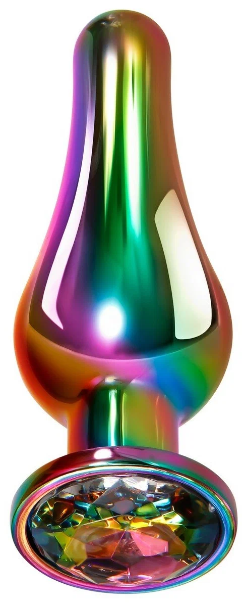 радужная анальная пробка большая rainbow metal plug large в Симферополе
