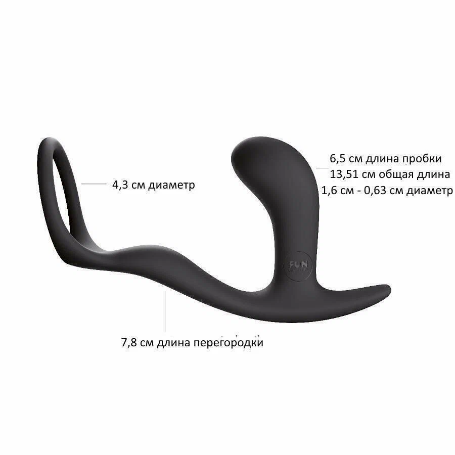 пробка с кольцом fun factory - bootie ring black в Симферополе
