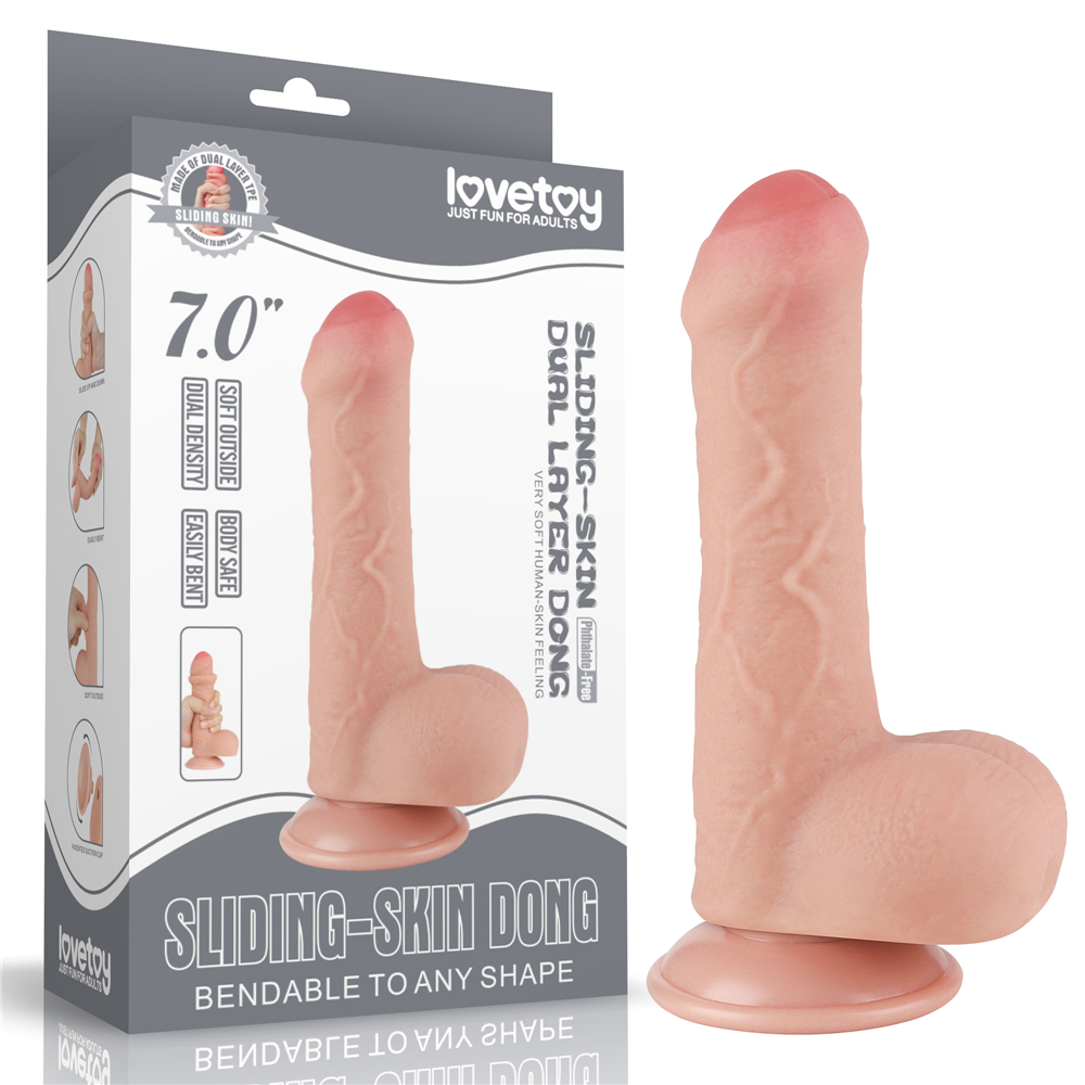 фаллоимитатор lovetoy с двигающейся кожей на присоске,12,5см в Симферополе