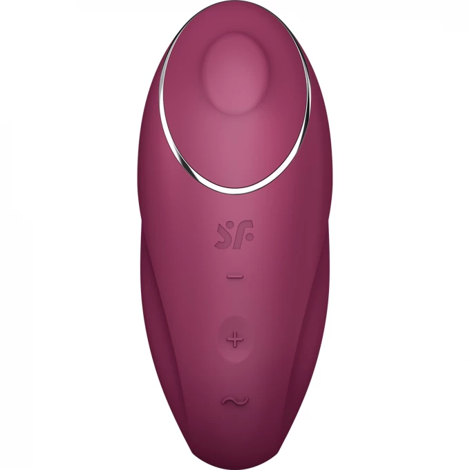 вибромассажер satisfyer tap & climax 1, силикон, бордовый, 11 см в Симферополе