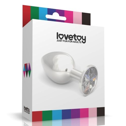 пробка lovetoy металлическая маленькая серебряная с фиолетовым камнем в Симферополе