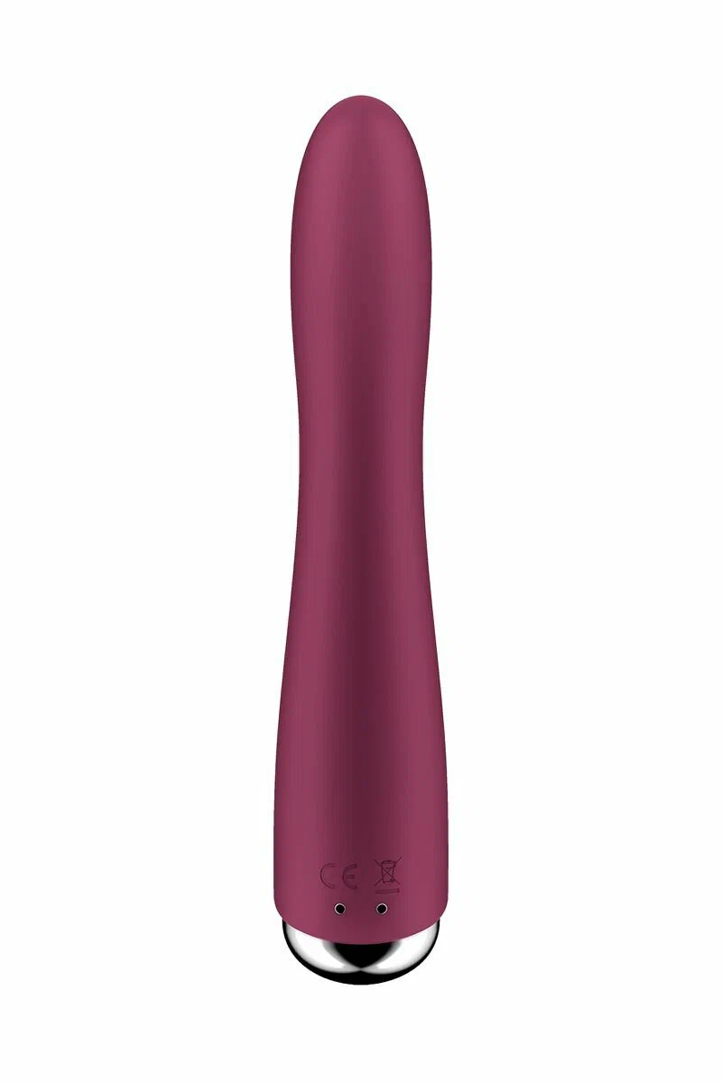 вибратор для точки g  с ротацией satisfyer spinning vibe 1, силикон, бордовый, 17,8 см в Симферополе