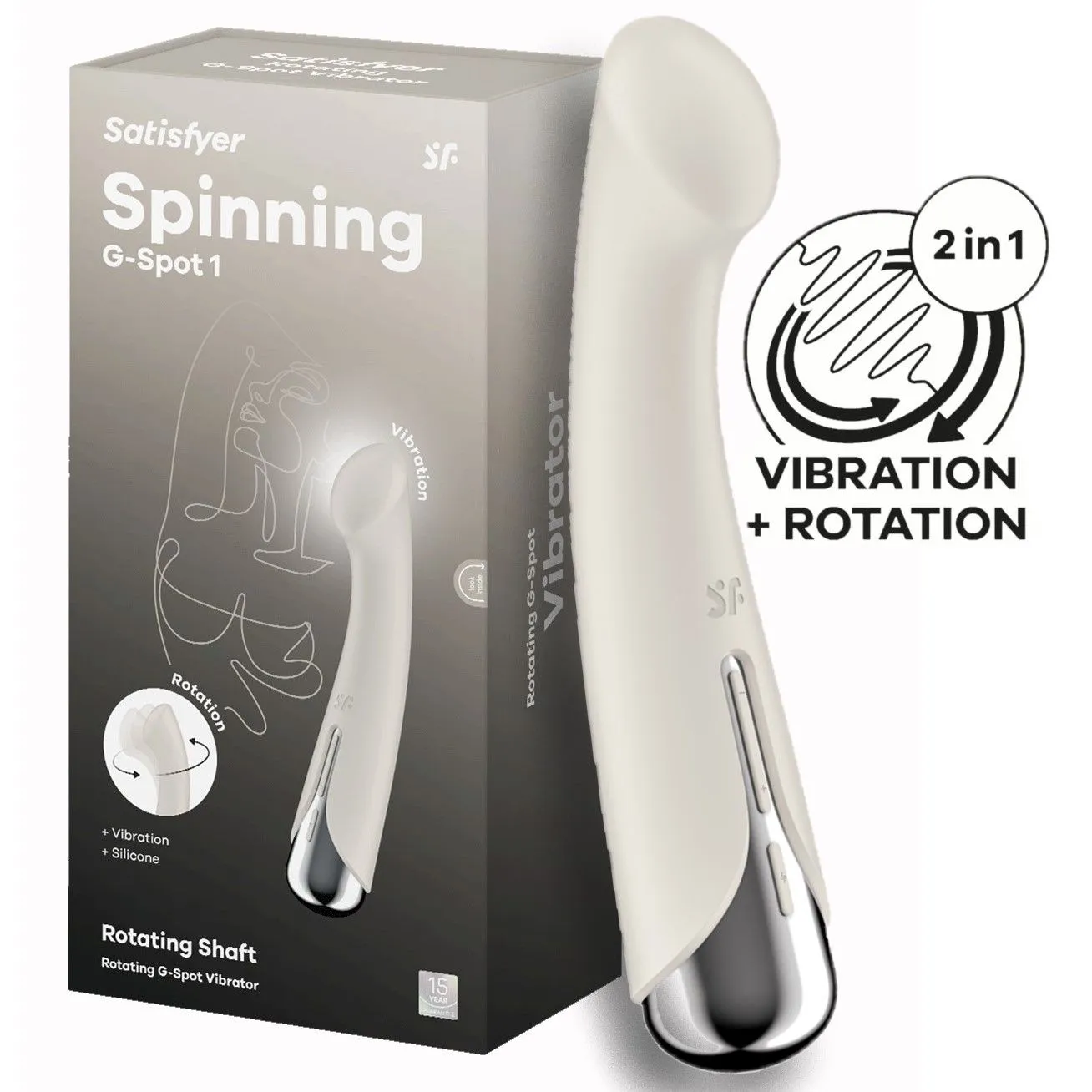 вибромассажер spinning g-spot 1 (beige)  в Симферополе