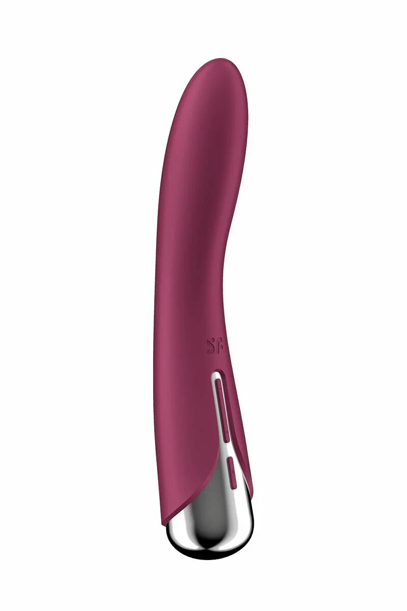 вибратор для точки g  с ротацией satisfyer spinning vibe 1, силикон, бордовый, 17,8 см в Симферополе