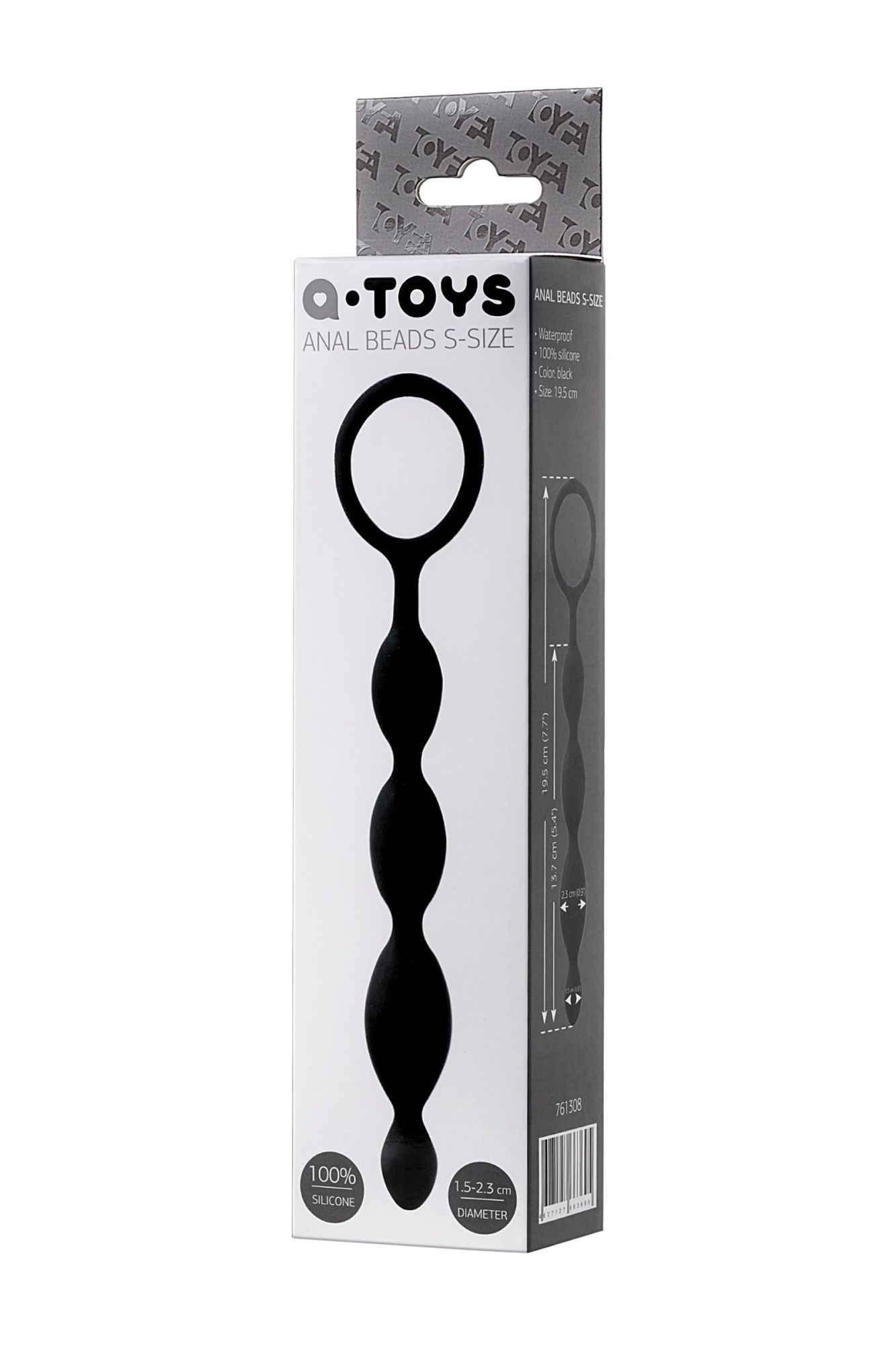 анальная цепочка a-toys by toyfa s, силикон, черный, 19,5см в Симферополе